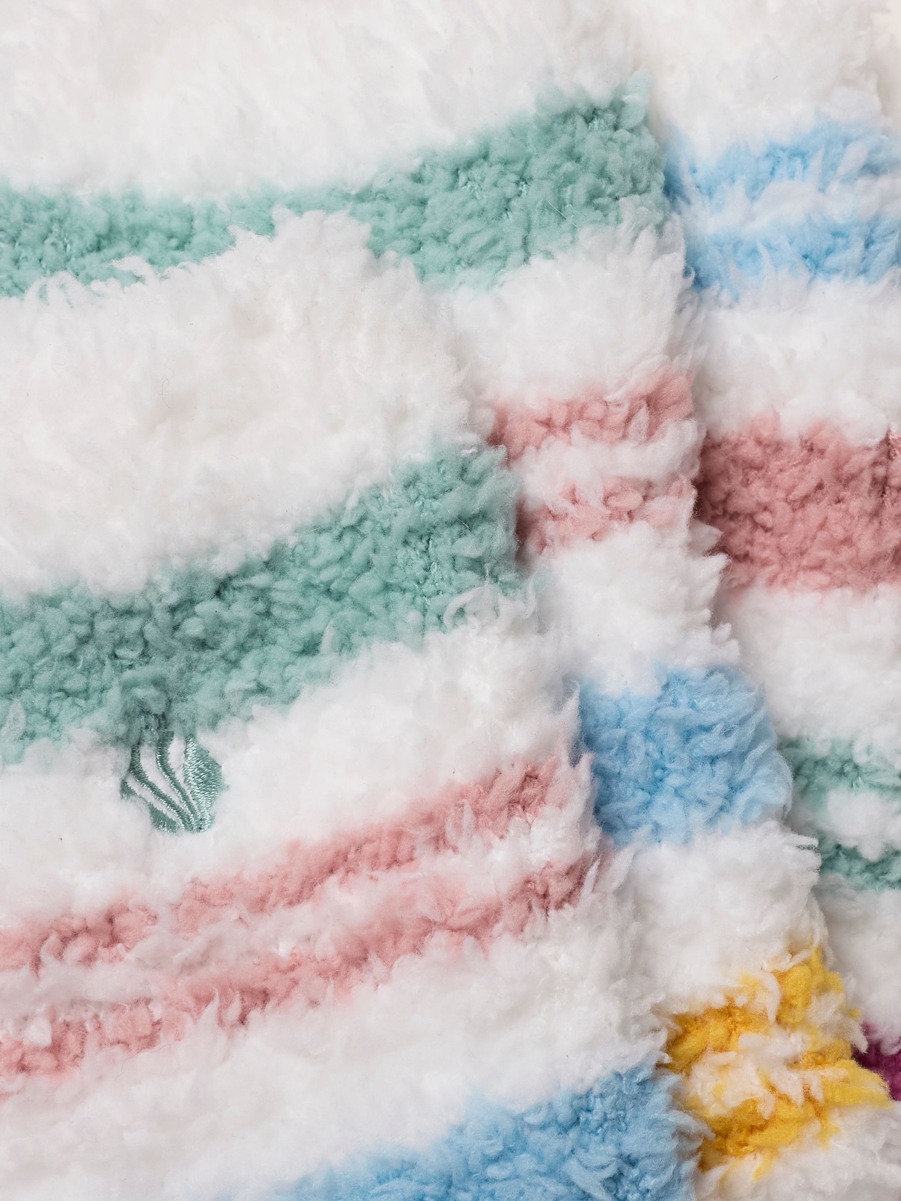 Cream Stripe Fluffy Socks - Image 2 of 2