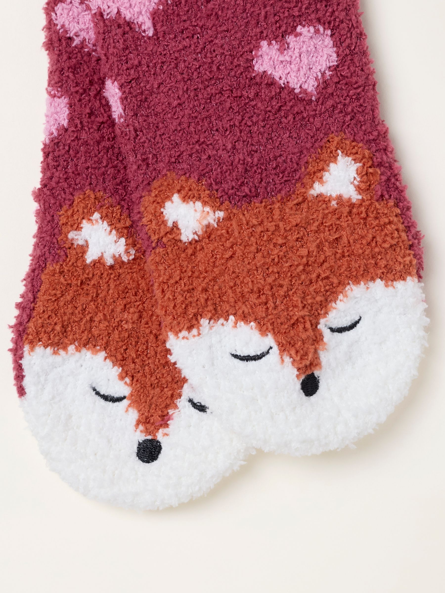 Fox Fluffy Socks in Orange - Image 2 of 2 Fox Fluffy Socks in Orange - Image 2 of 2