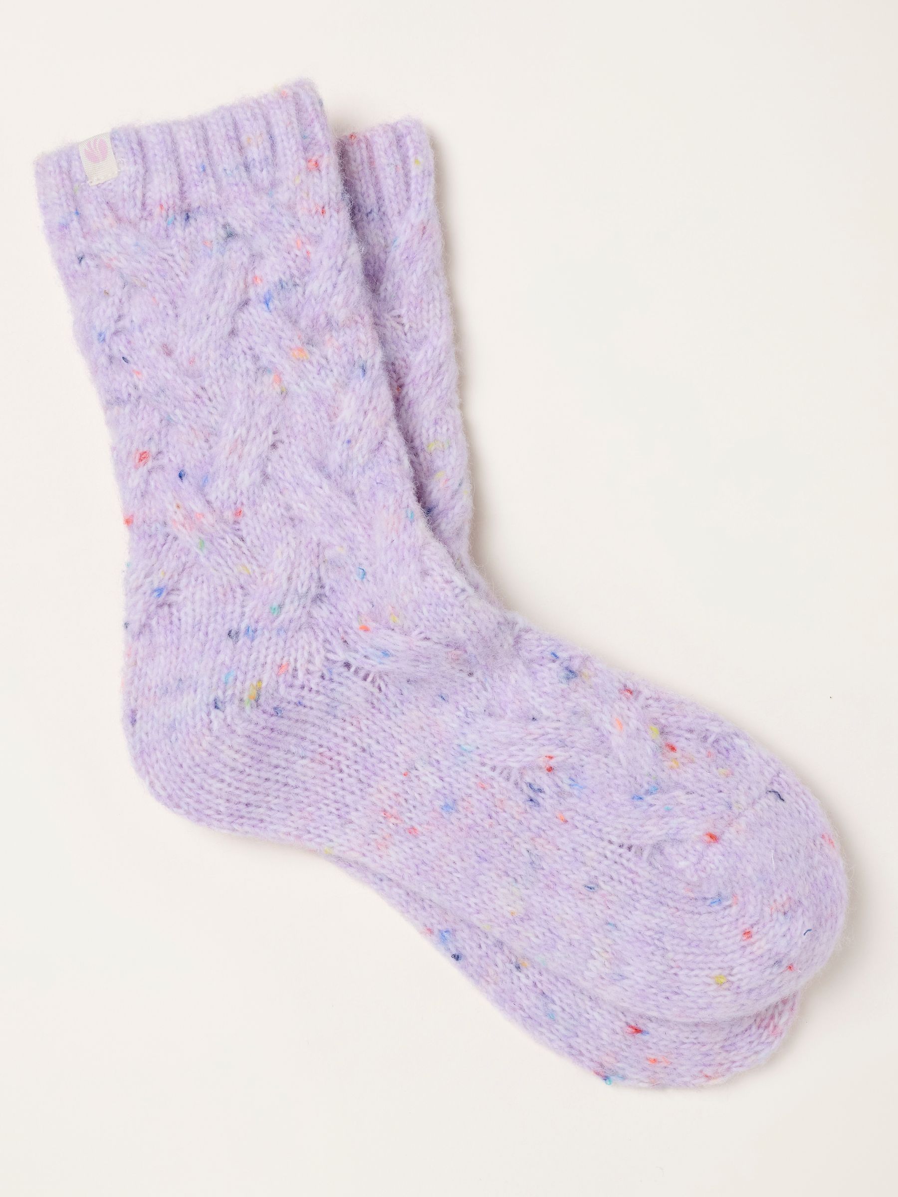 Super Soft Cable Socks in Lilac Purple - Image 1 of 2 Super Soft Cable Socks in Lilac Purple - Image 1 of 2