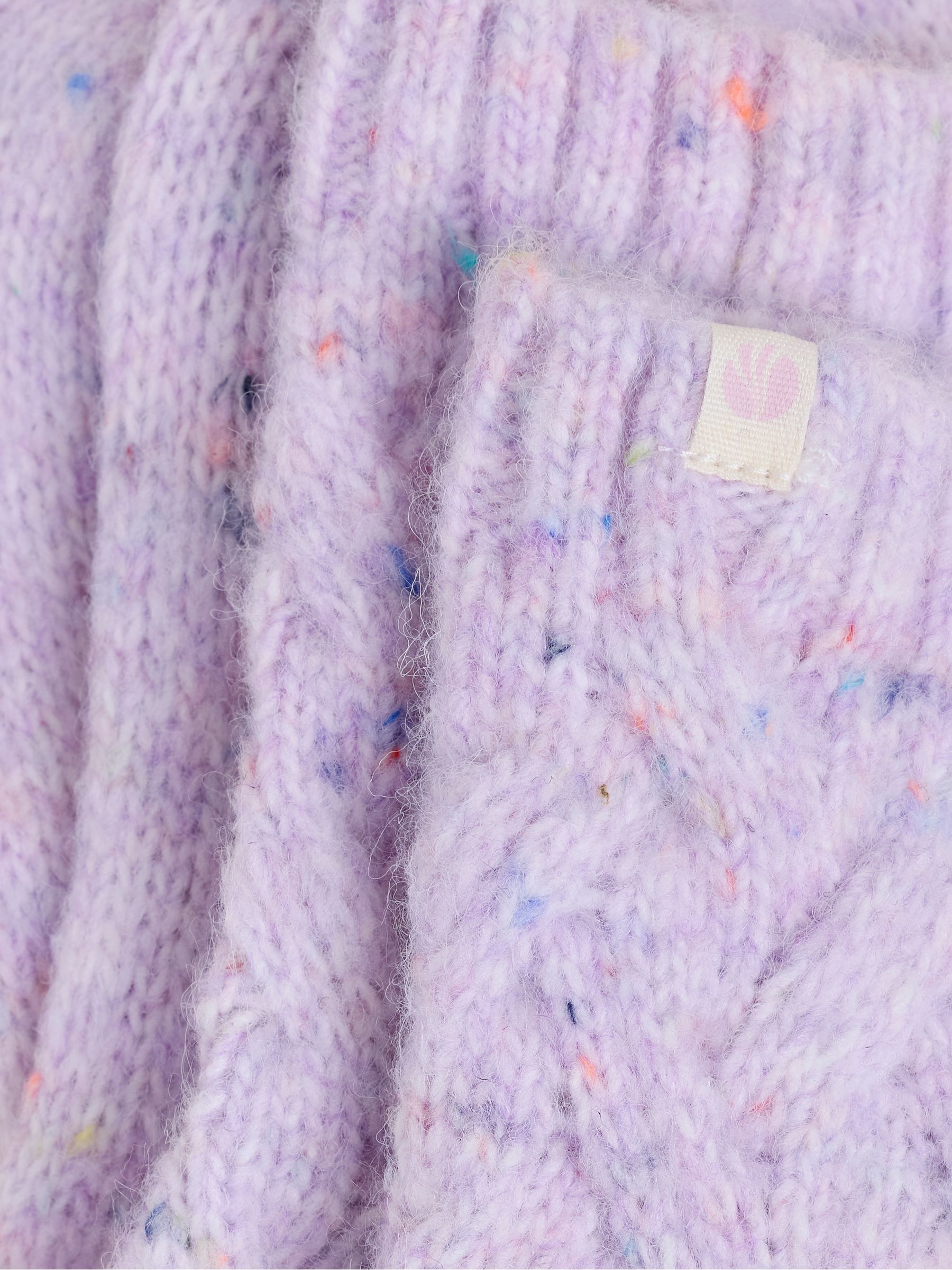 Super Soft Cable Socks in Lilac Purple - Image 2 of 2 Super Soft Cable Socks in Lilac Purple - Image 2 of 2