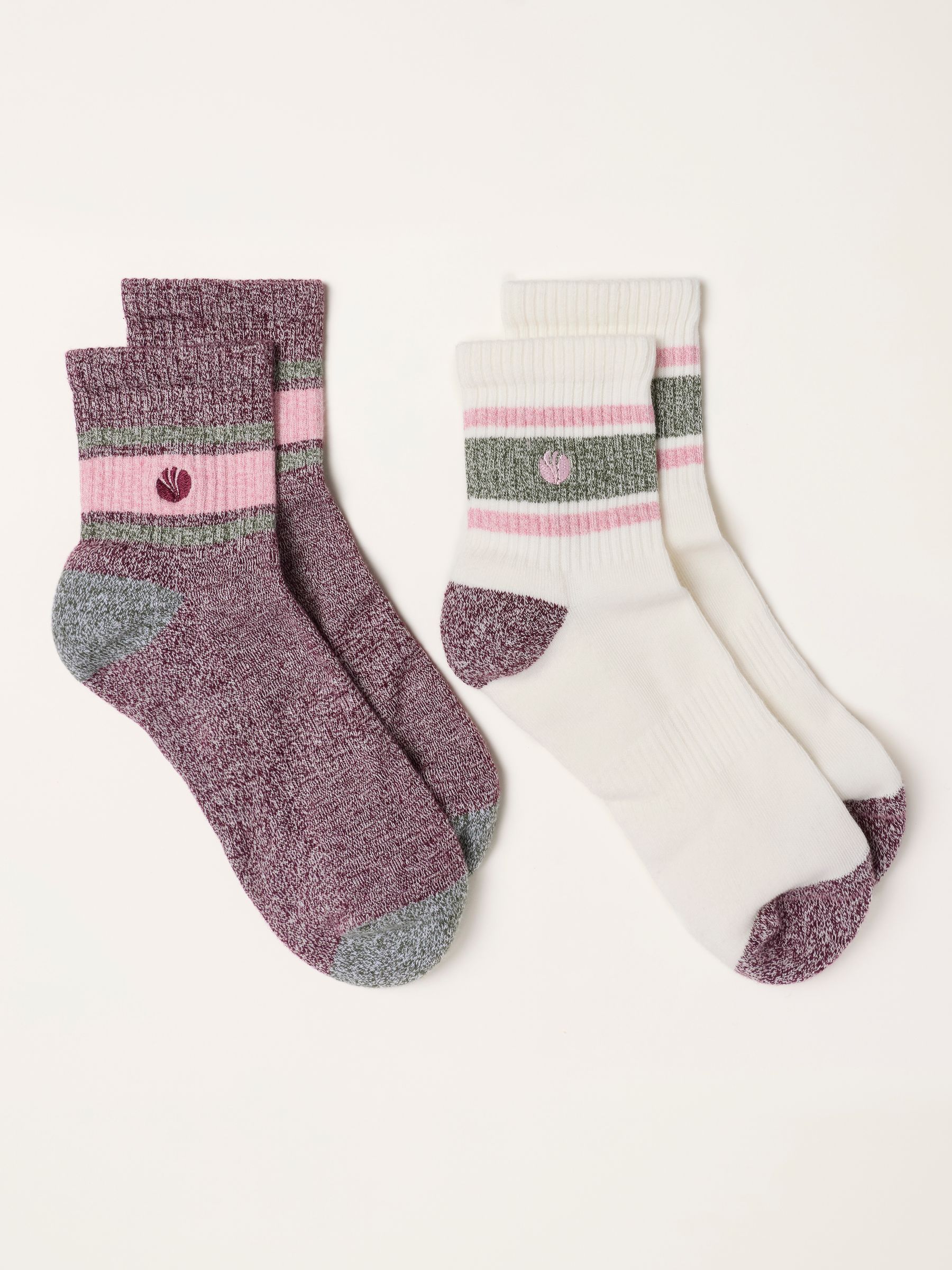 2 Pack Burgundy Sport Socks - Image 2 of 2