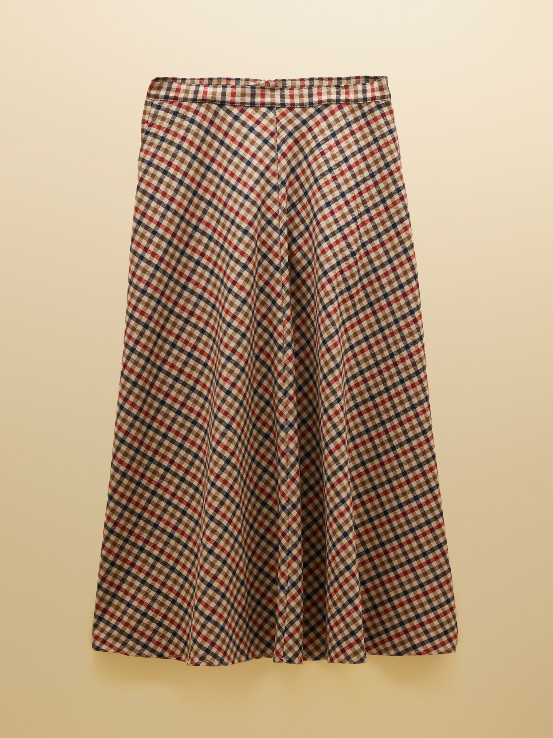 Emmy Brown Check Panel Midi Skirt - Image 9 of 9
