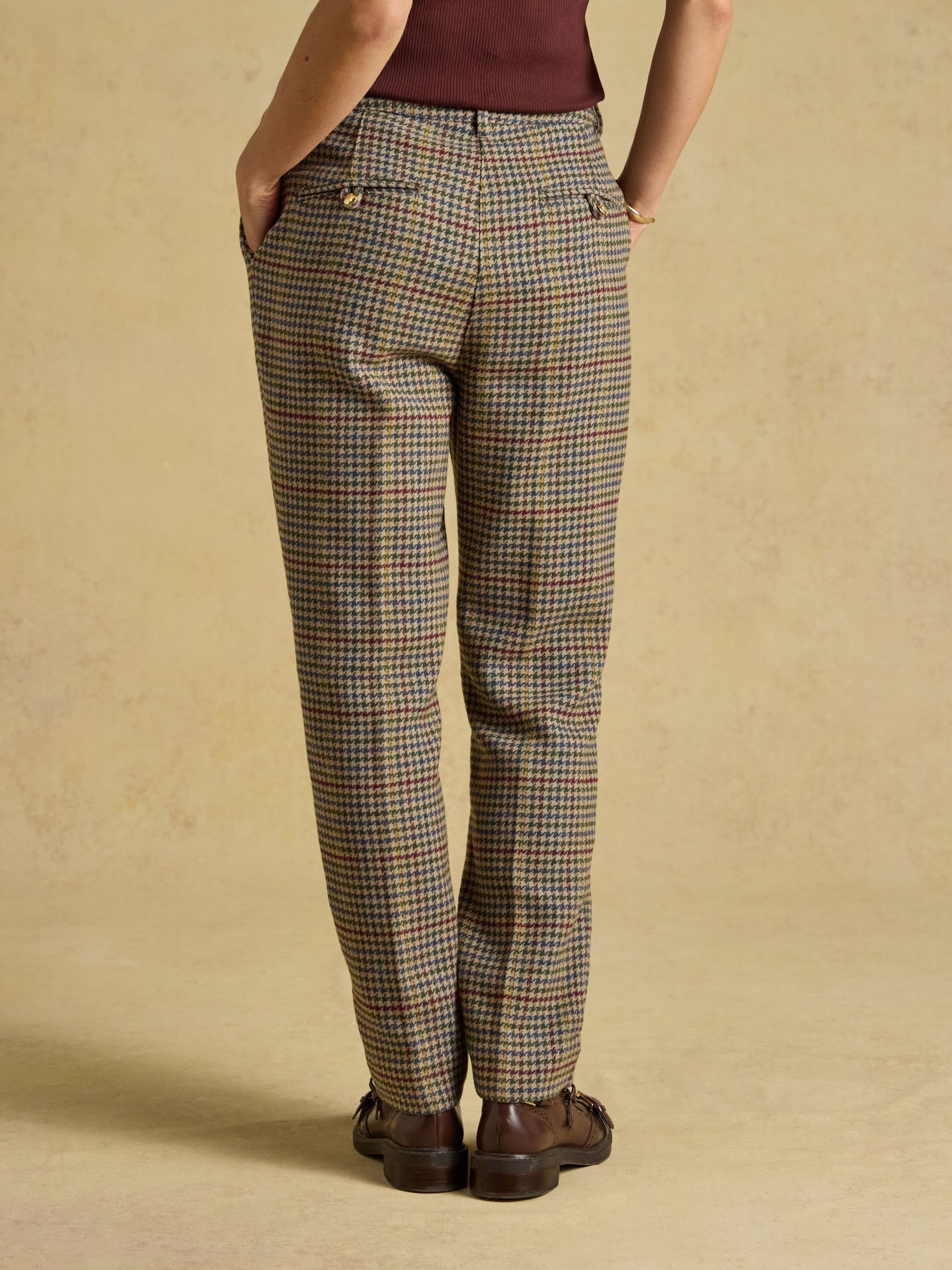 Cora Tapered Leg Elton Tweed Brown Trouser - Image 2 of 8 Cora Tapered Leg Elton Tweed Brown Trouser - Image 2 of 8