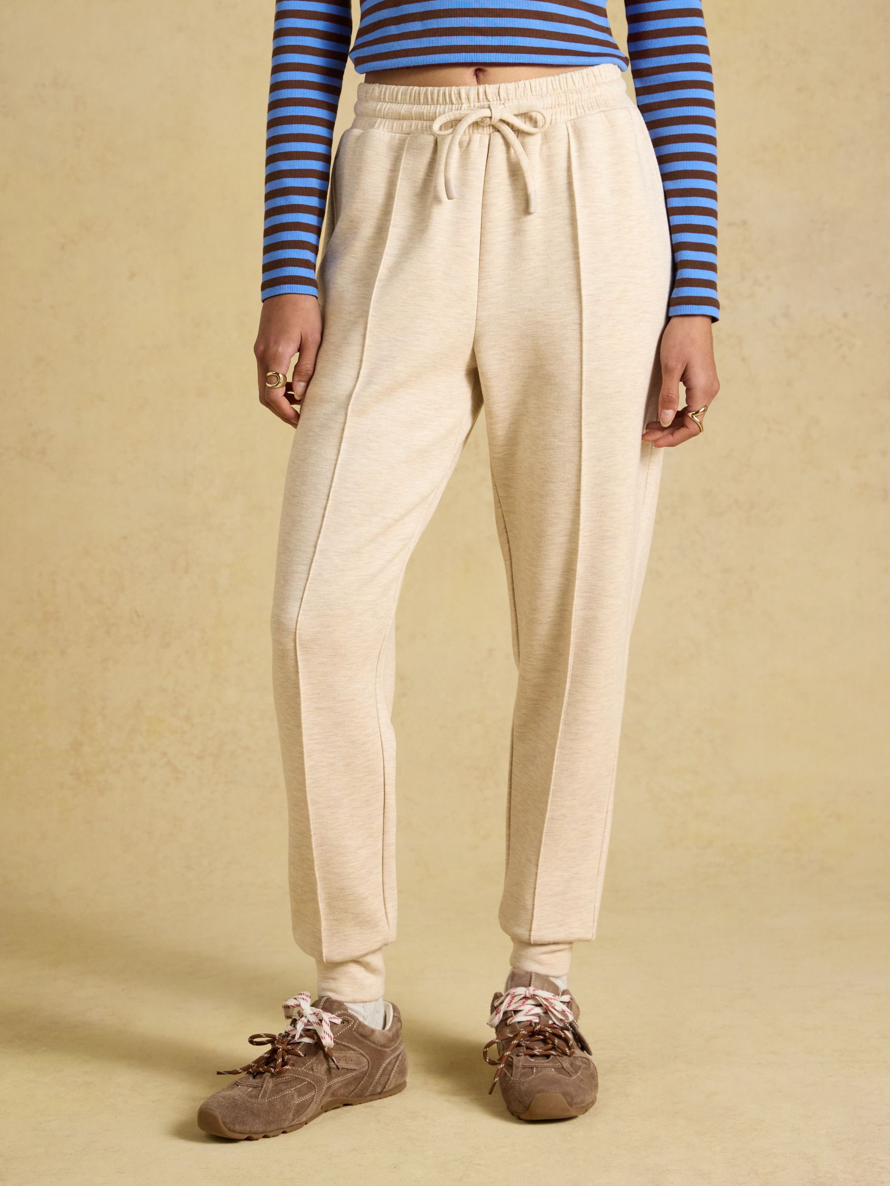 Oat Tapered Elasticated Waist Jogger - Image 1 of 8 Oat Tapered Elasticated Waist Jogger - Image 1 of 8