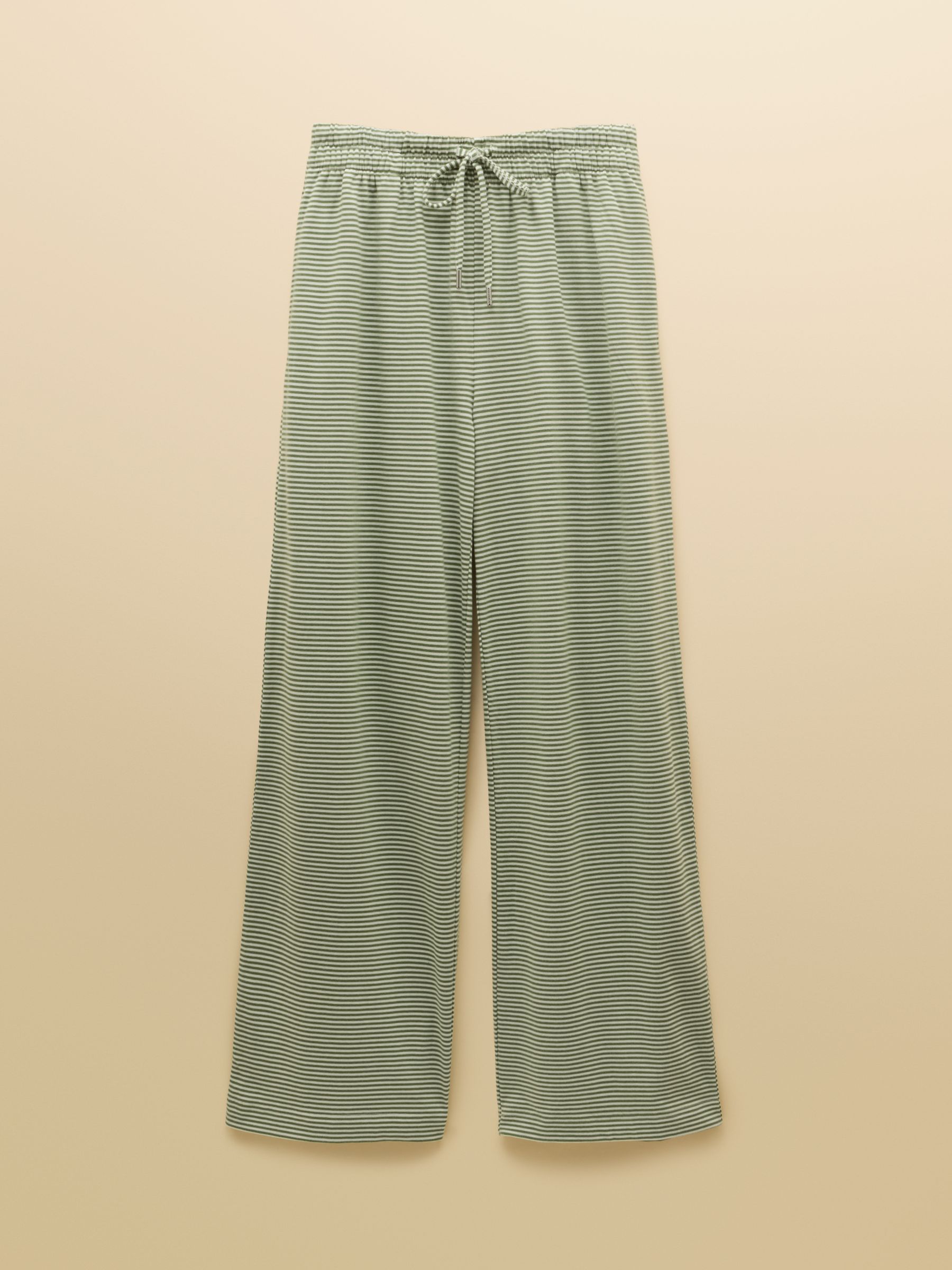 Green/Ecru Stripe Elasticated Waist Jersey Pull On Jogger - Image 7 of 7