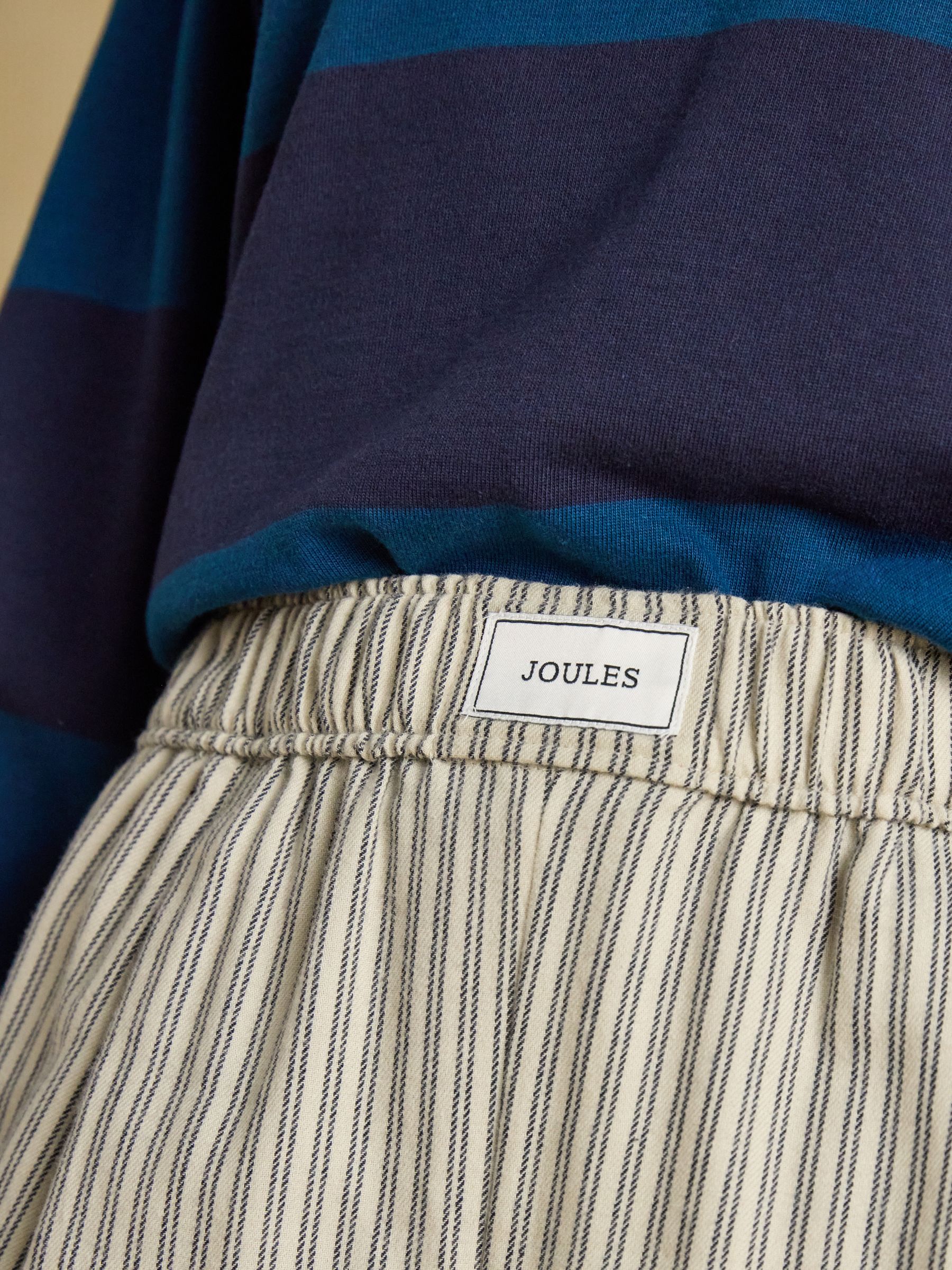 Flannel Hallie Navy Stripe Pull-On Trousers - Image 7 of 9