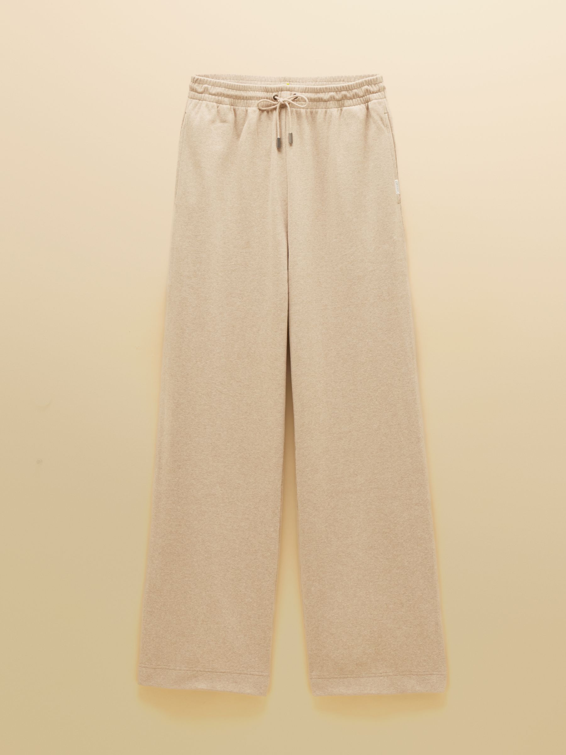 Wide Leg Pull On Rib Oatmeal Wide Leg Pull On Ribbed Joggers - Image 9 of 9