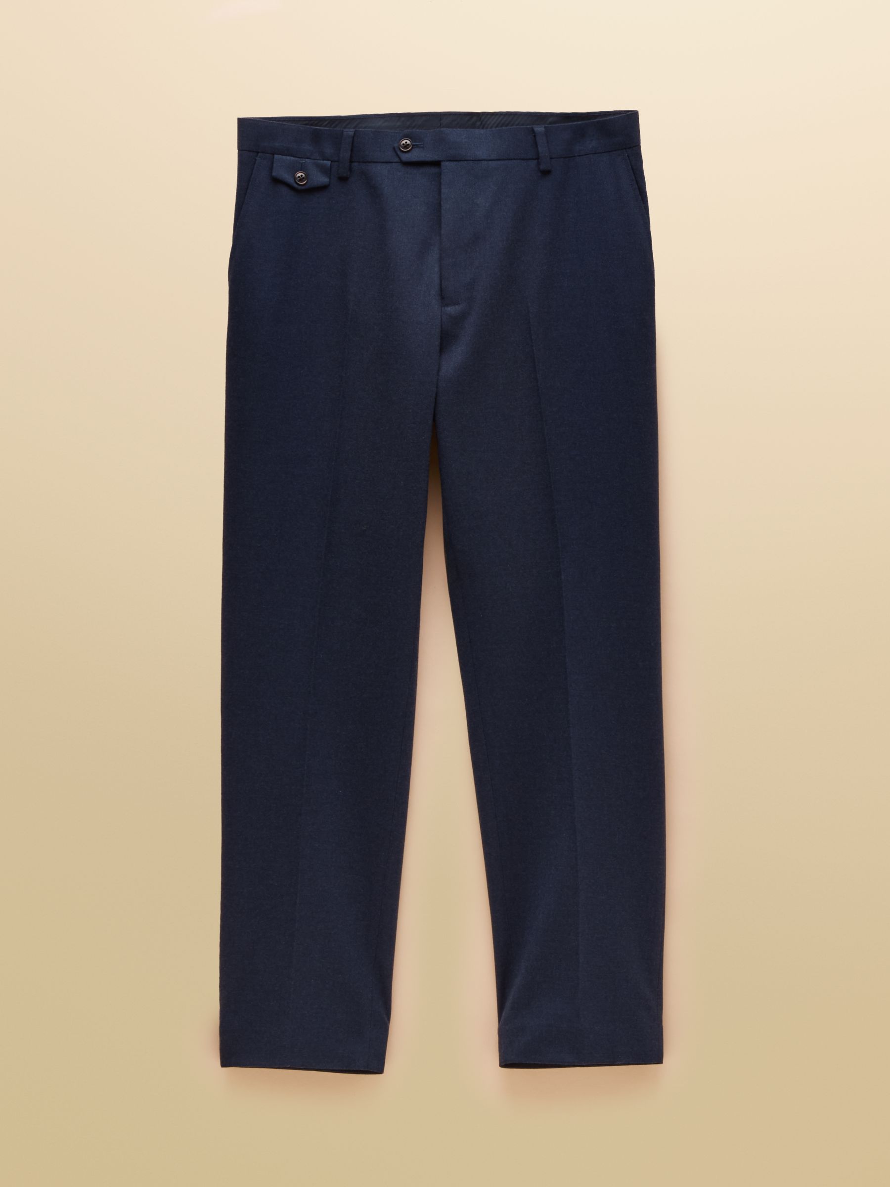 Blue Slim Fit Flannel Suit Trousers - Image 8 of 8