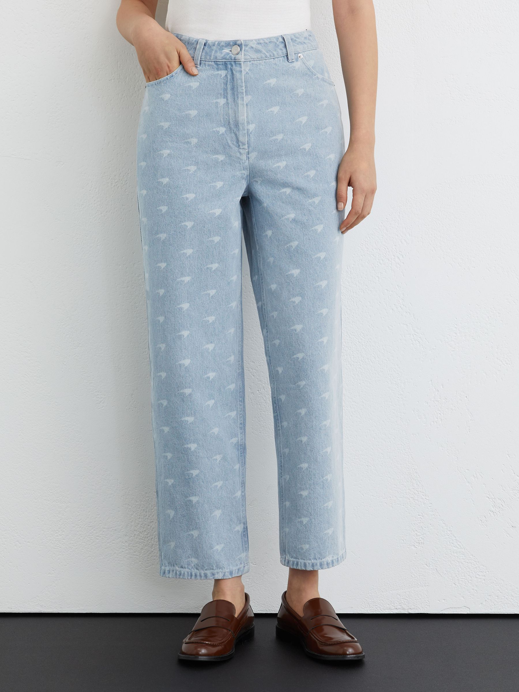 McLaren Racing Straight-Leg Speedmark Jeans in Soft Blue - Image 3 of 7