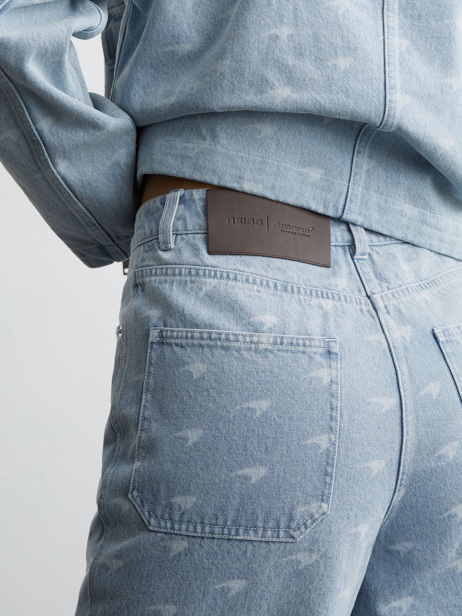 McLaren Racing Straight-Leg Speedmark Jeans in Soft Blue - Image 4 of 7