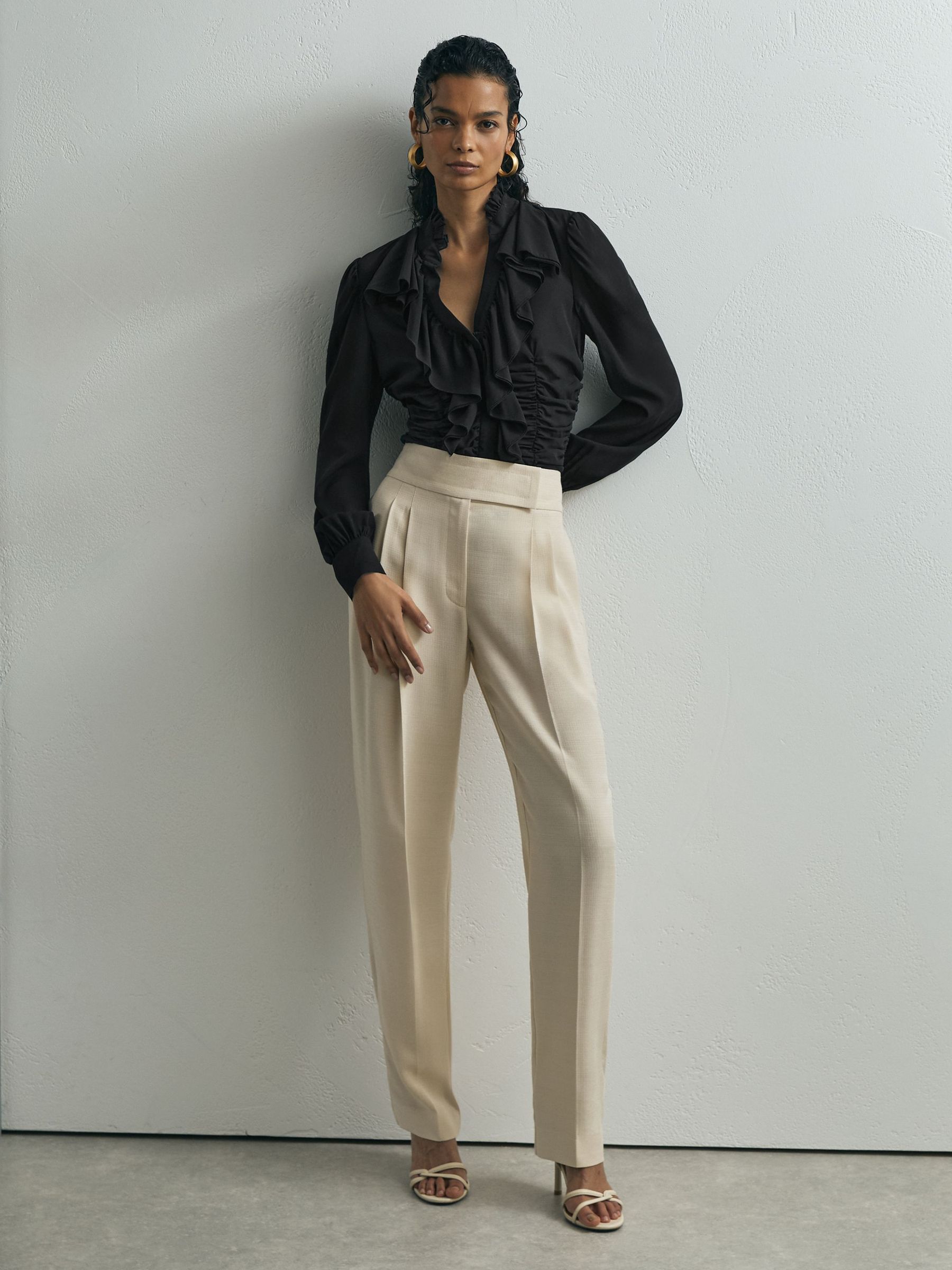 Atelier Silk-Blend Ruffled Blouse in Black - Image 3 of 6