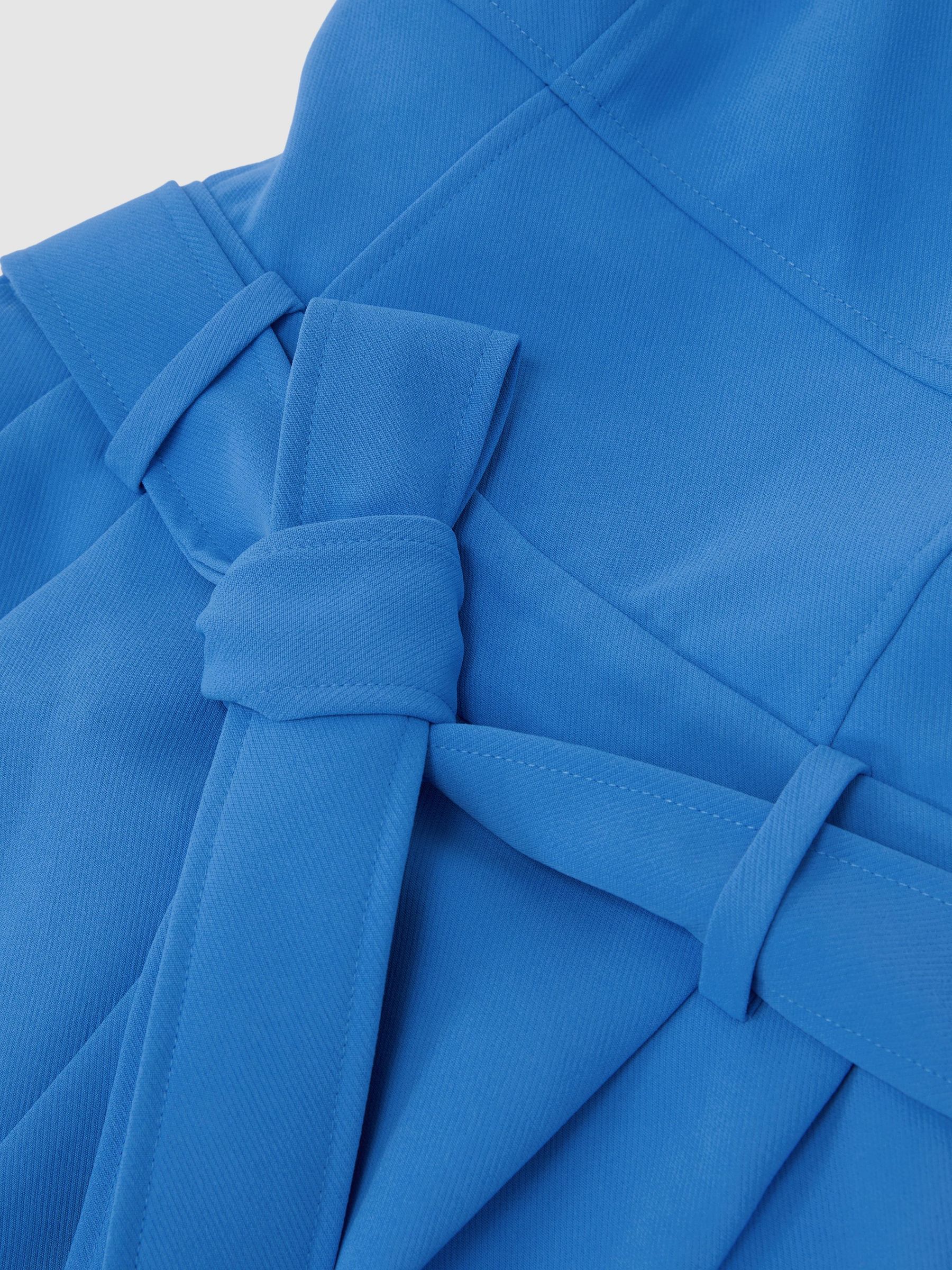 Structured Cut-Out Belted Playsuit in Blue - image 3