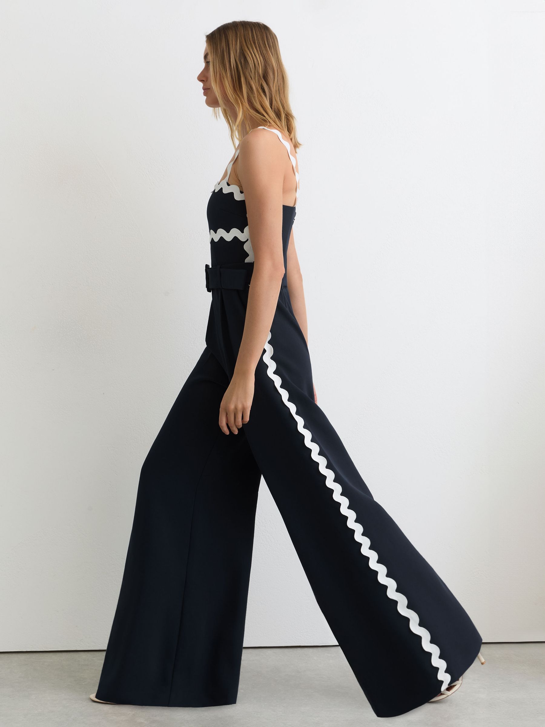 Jumpsuit in Navy/Ivory - Image 3 of 8