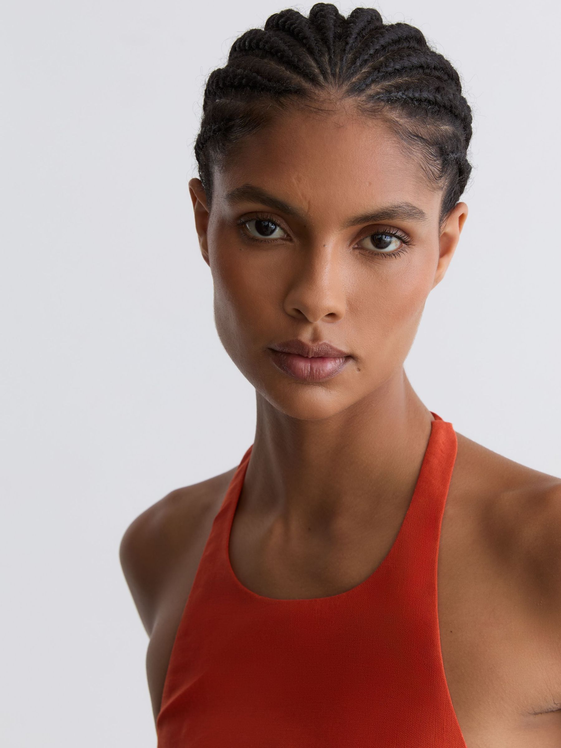 Dress in Coral Orange - Image 7 of 9