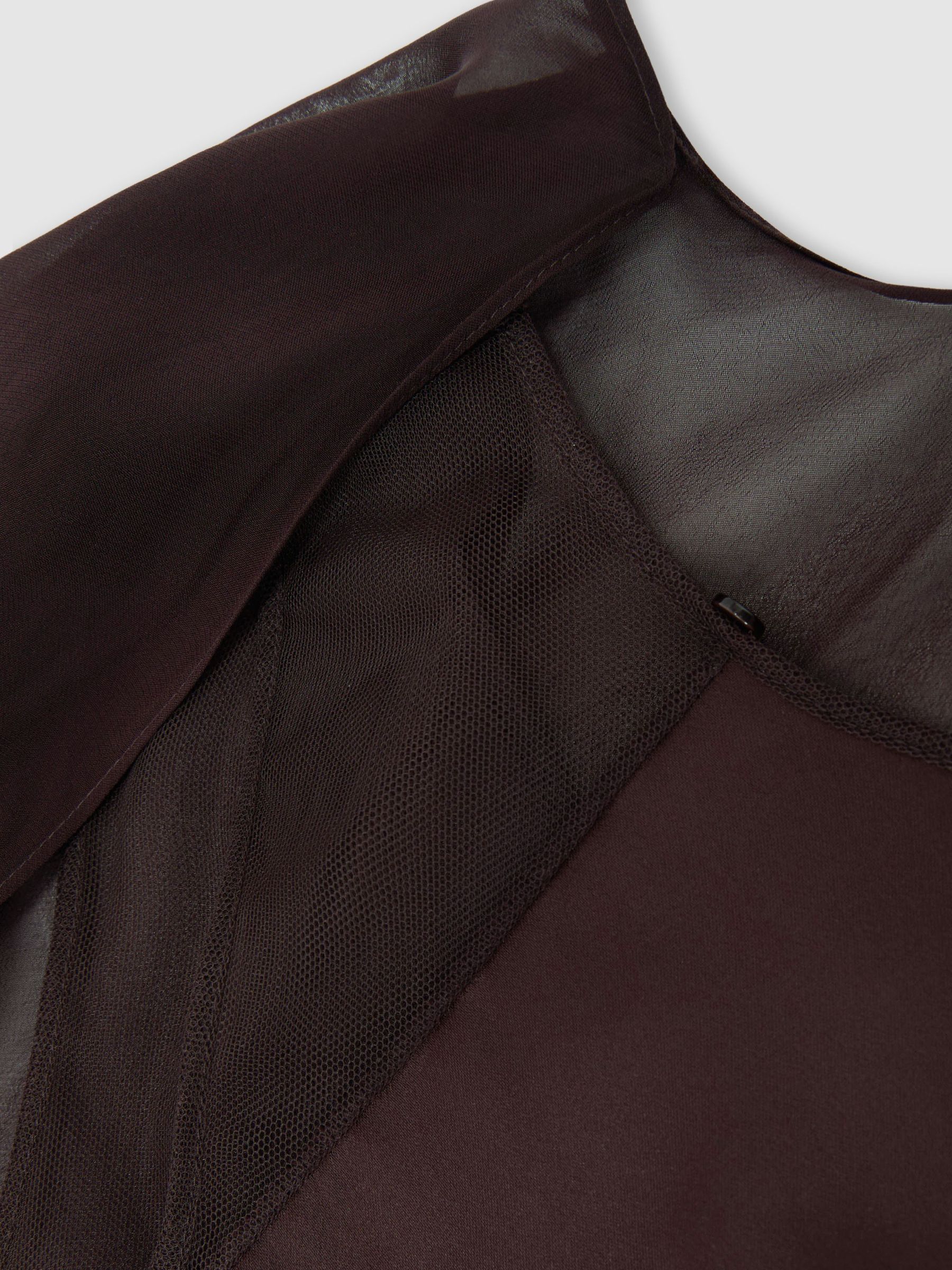 Atelier Satin Cape Maxi Dress in Grape - Image 8 of 8