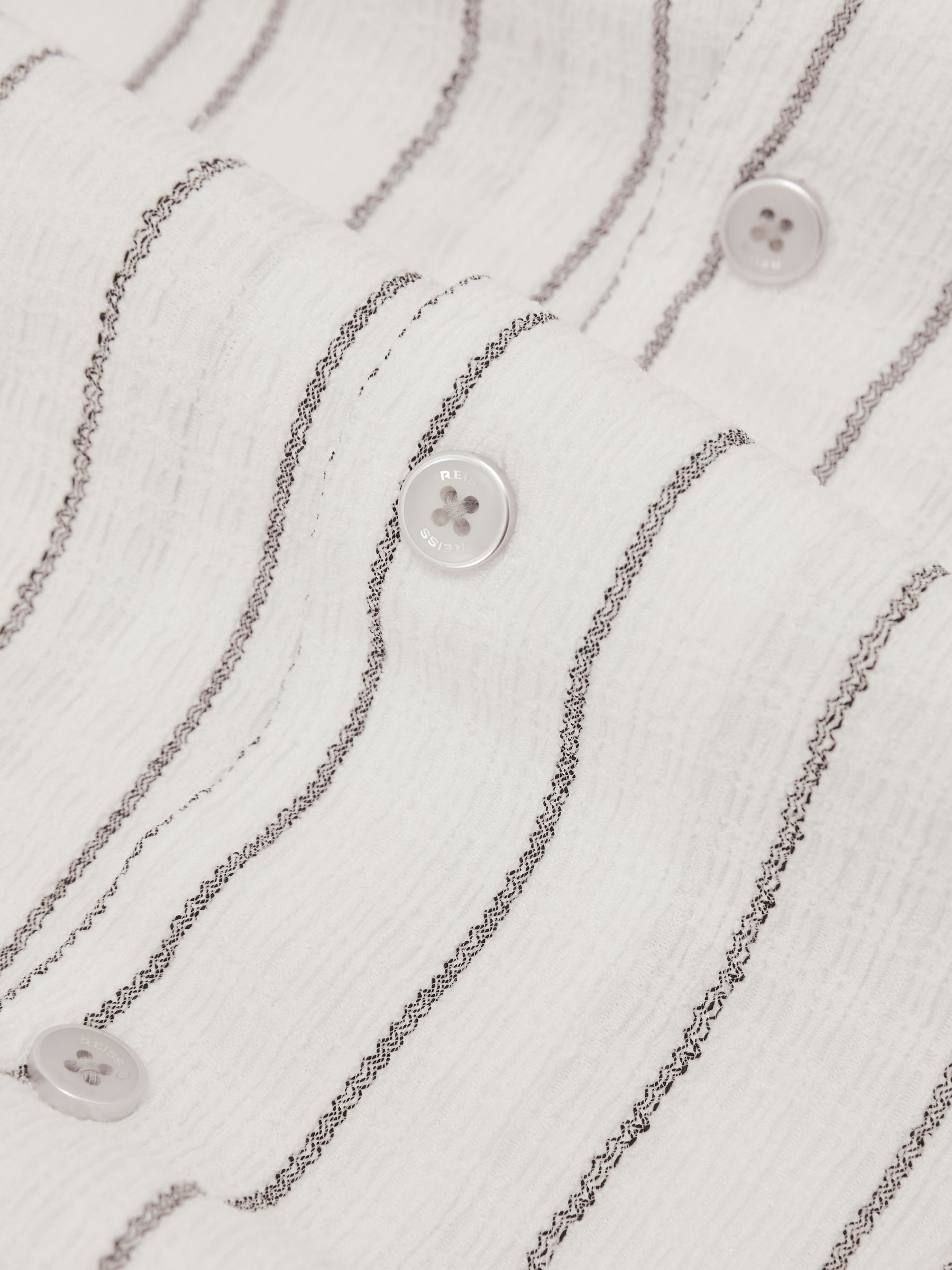 Textured Stripe Regular-Fit Shirt in White - image 3