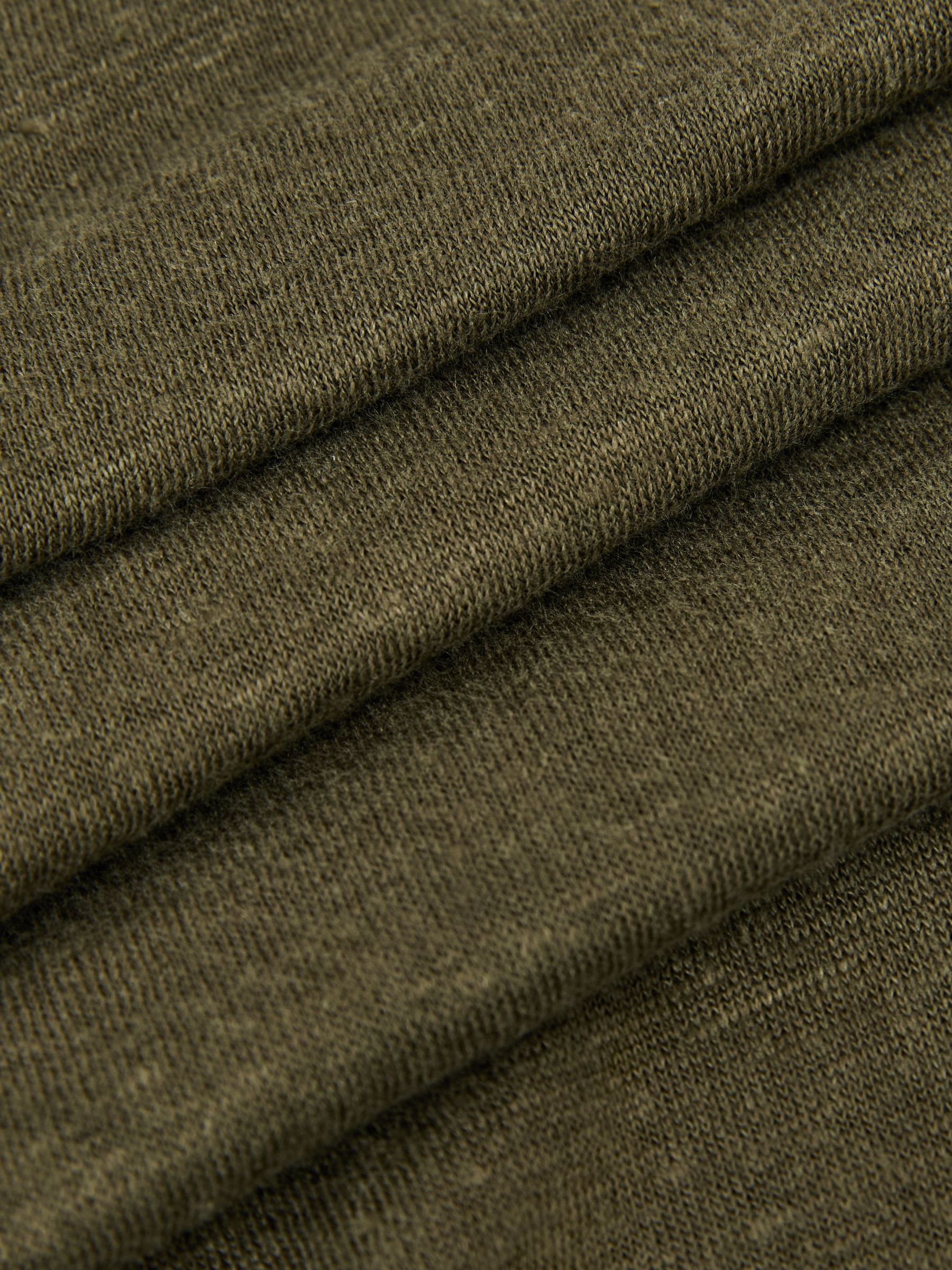 Relaxed-Fit Crew-Neck T-Shirt in Thyme Green - Image 7 de 7