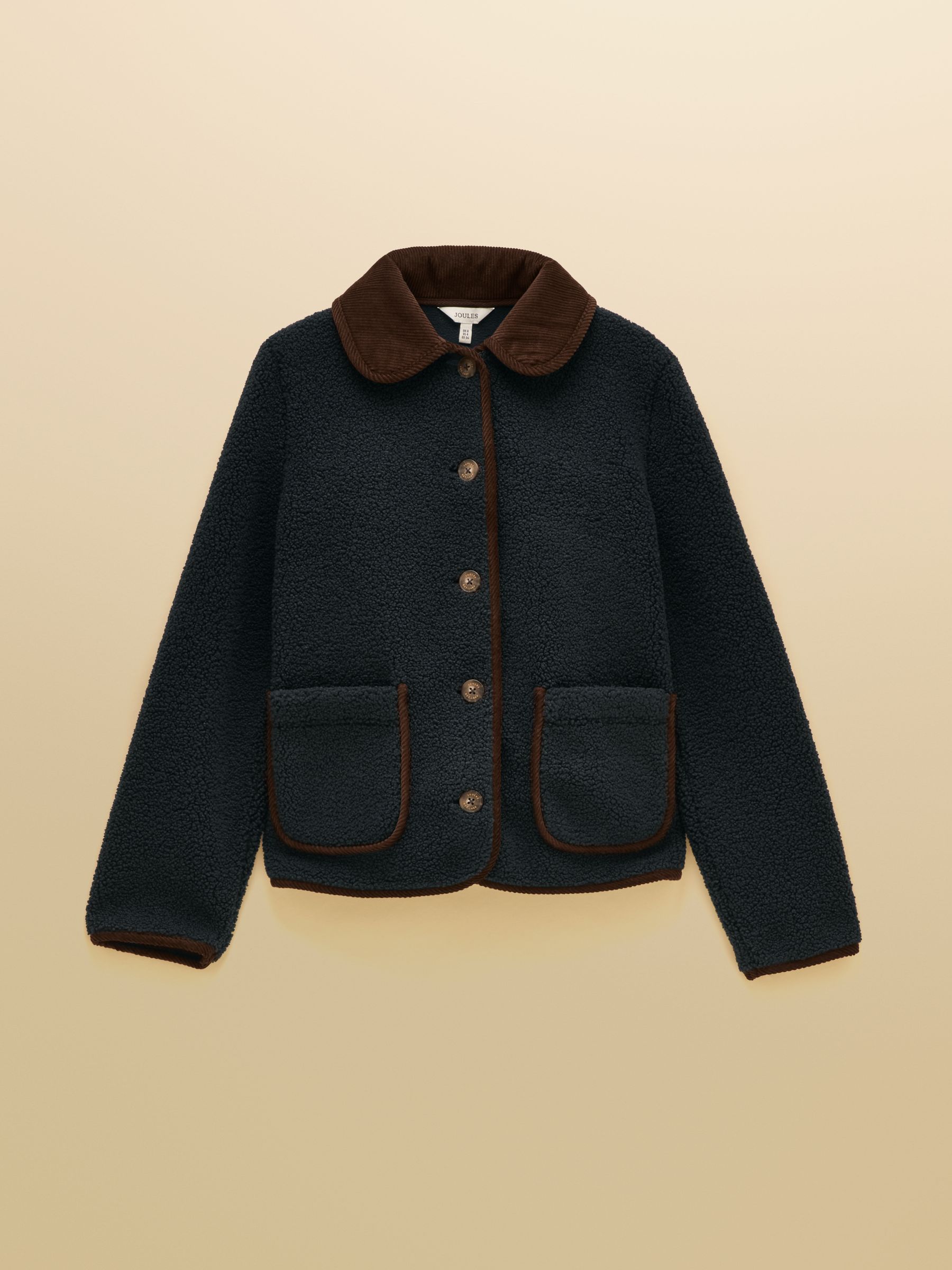Sadie Navy Button Through Fleece Jacket - Image 7 of 7 Sadie Navy Button Through Fleece Jacket - Image 7 of 7
