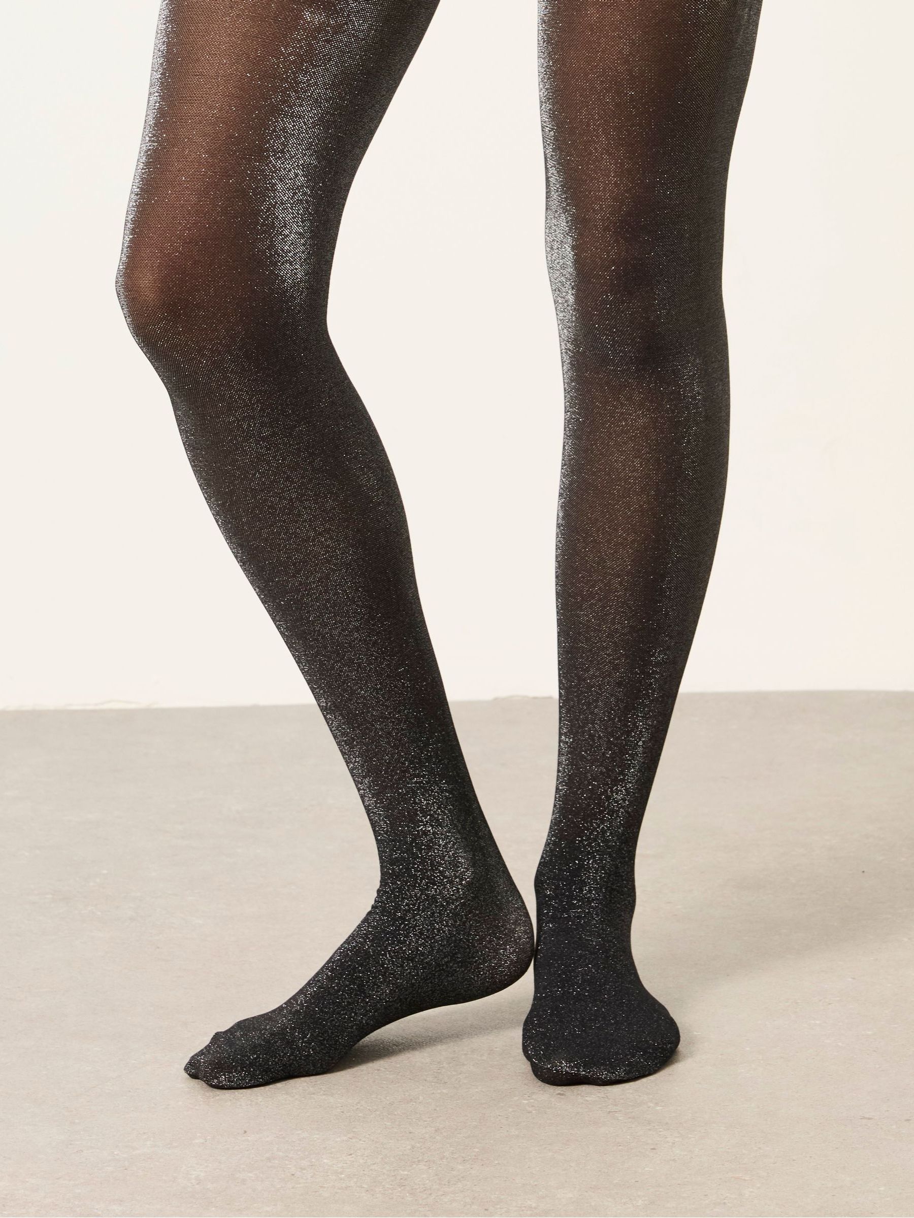 Black Sparkle Tights - Image 2 of 4 Black Sparkle Tights - Image 2 of 4