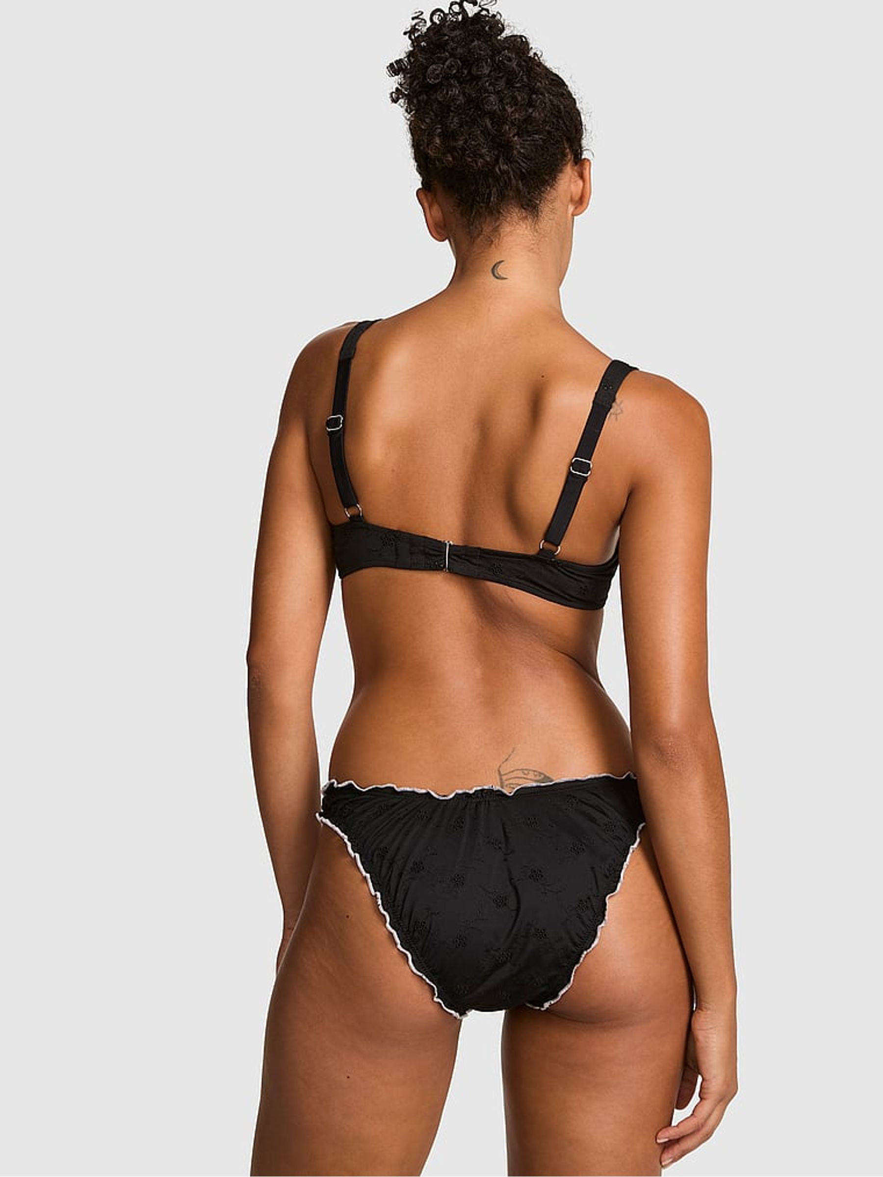 Black Cheeky Bikini Bottoms - Image 1 of 2