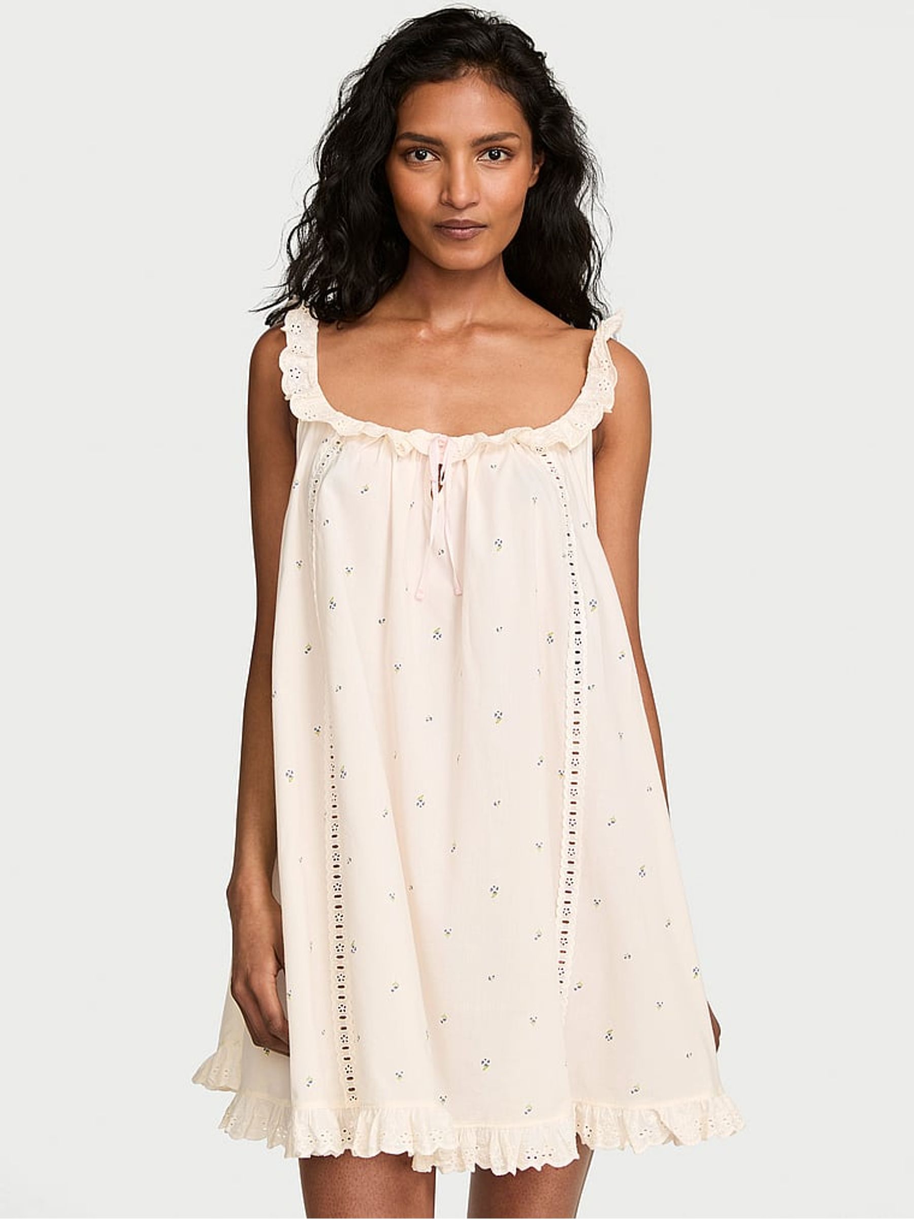 Coconut White Ditsy Floral Short Slip Dress - Image 2 of 3