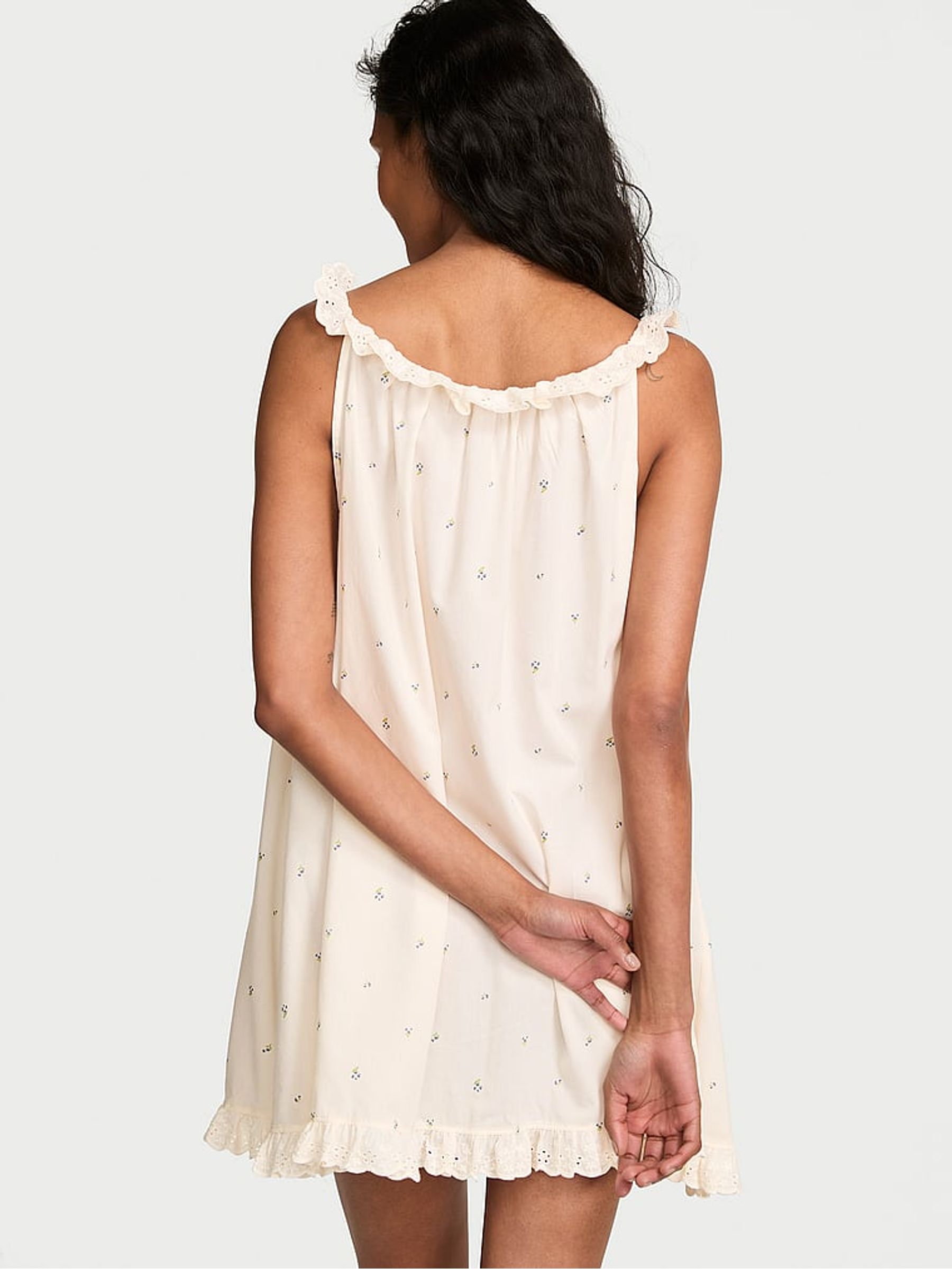 Coconut White Ditsy Floral Short Slip Dress - Image 3 of 3