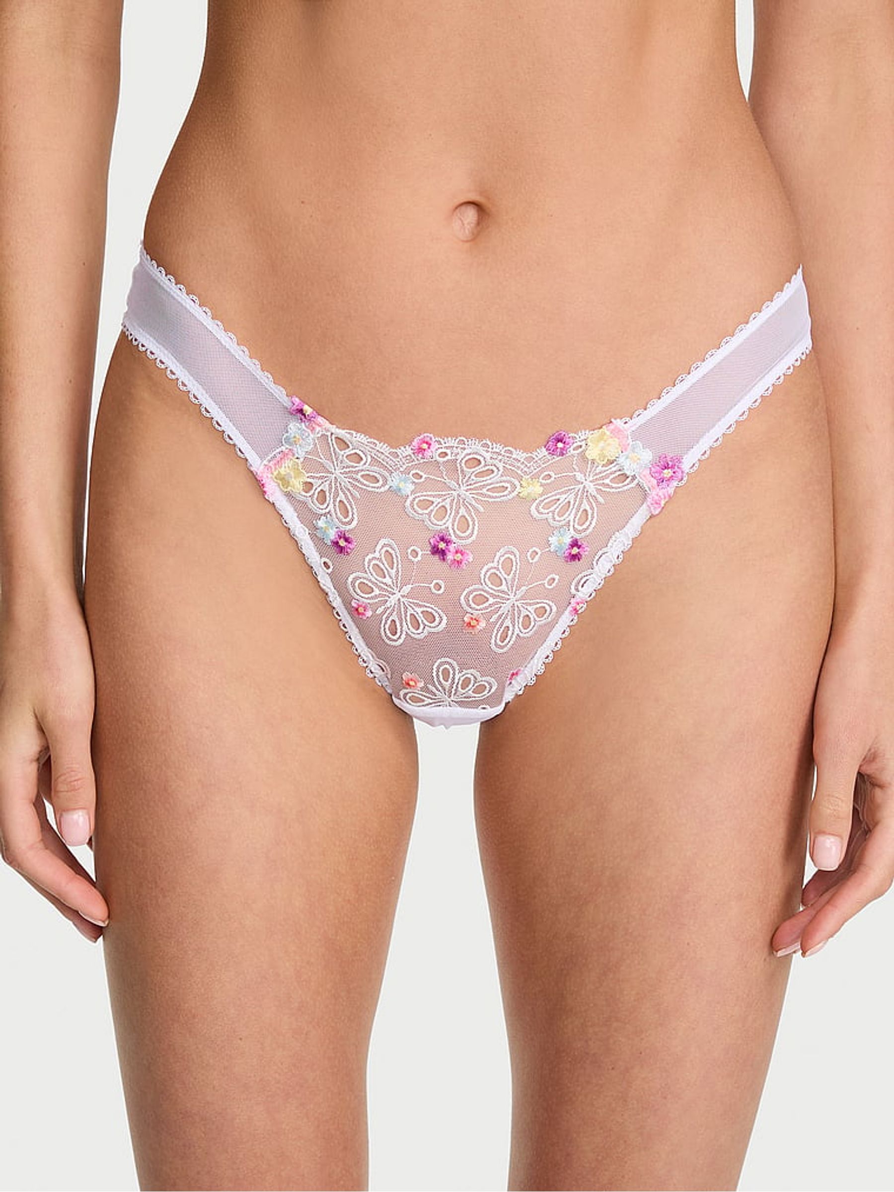White Butterflies Embroidery Knickers - Image 1 of 3