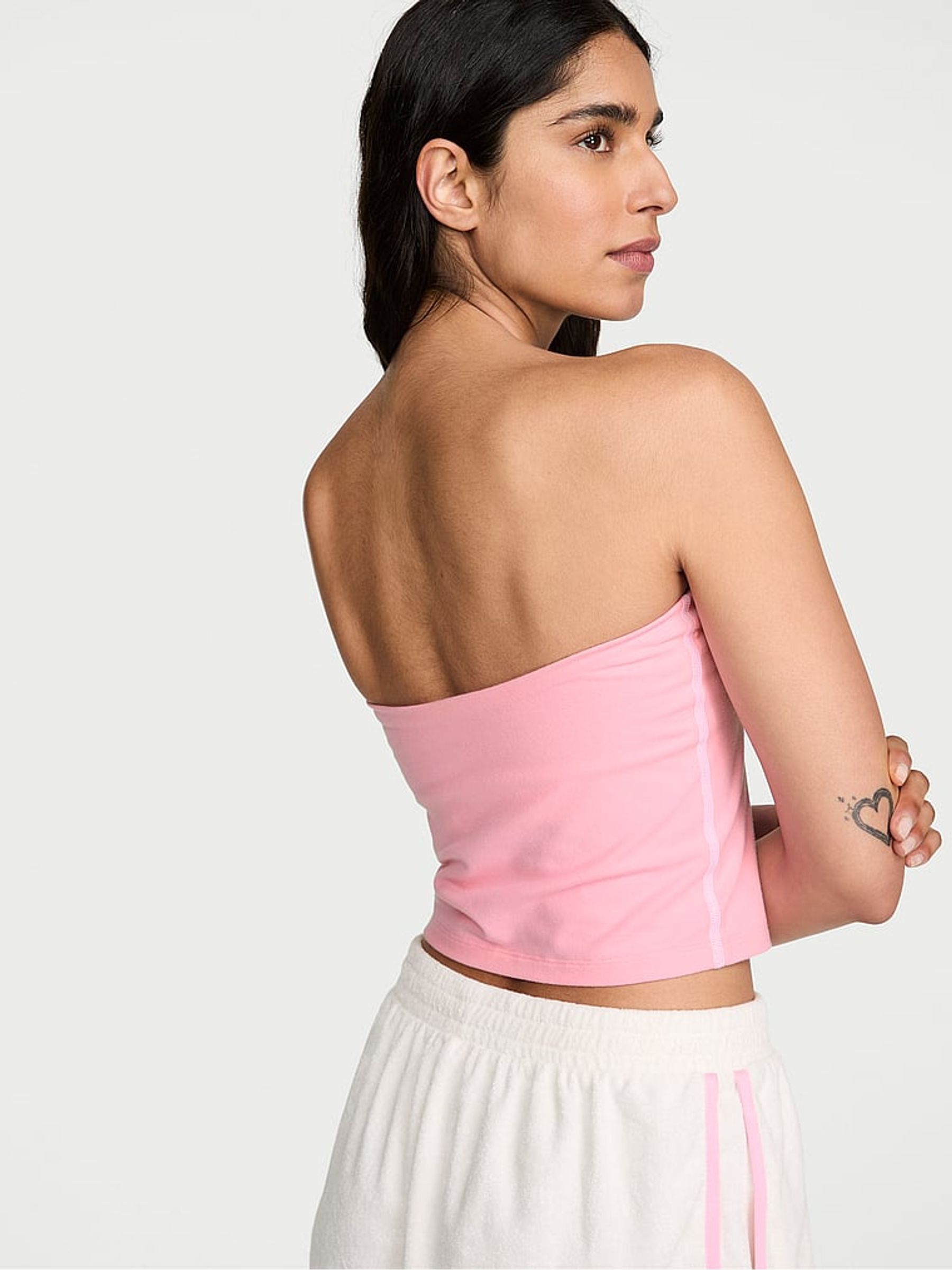 Victoria Pink Cotton Tube Top - Image 2 of 2