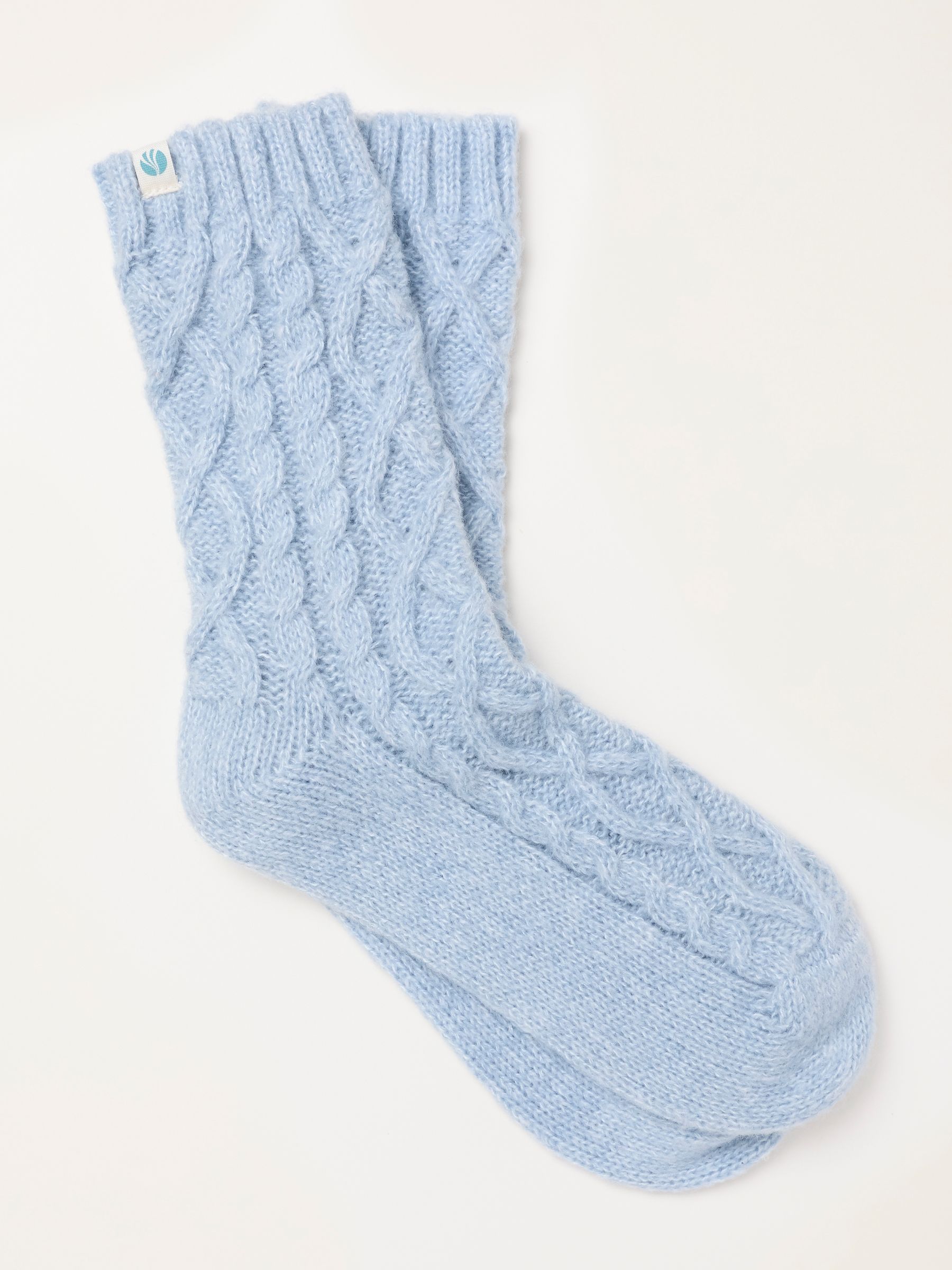 Lounge Cable Socks in Blue - Image 1 of 2