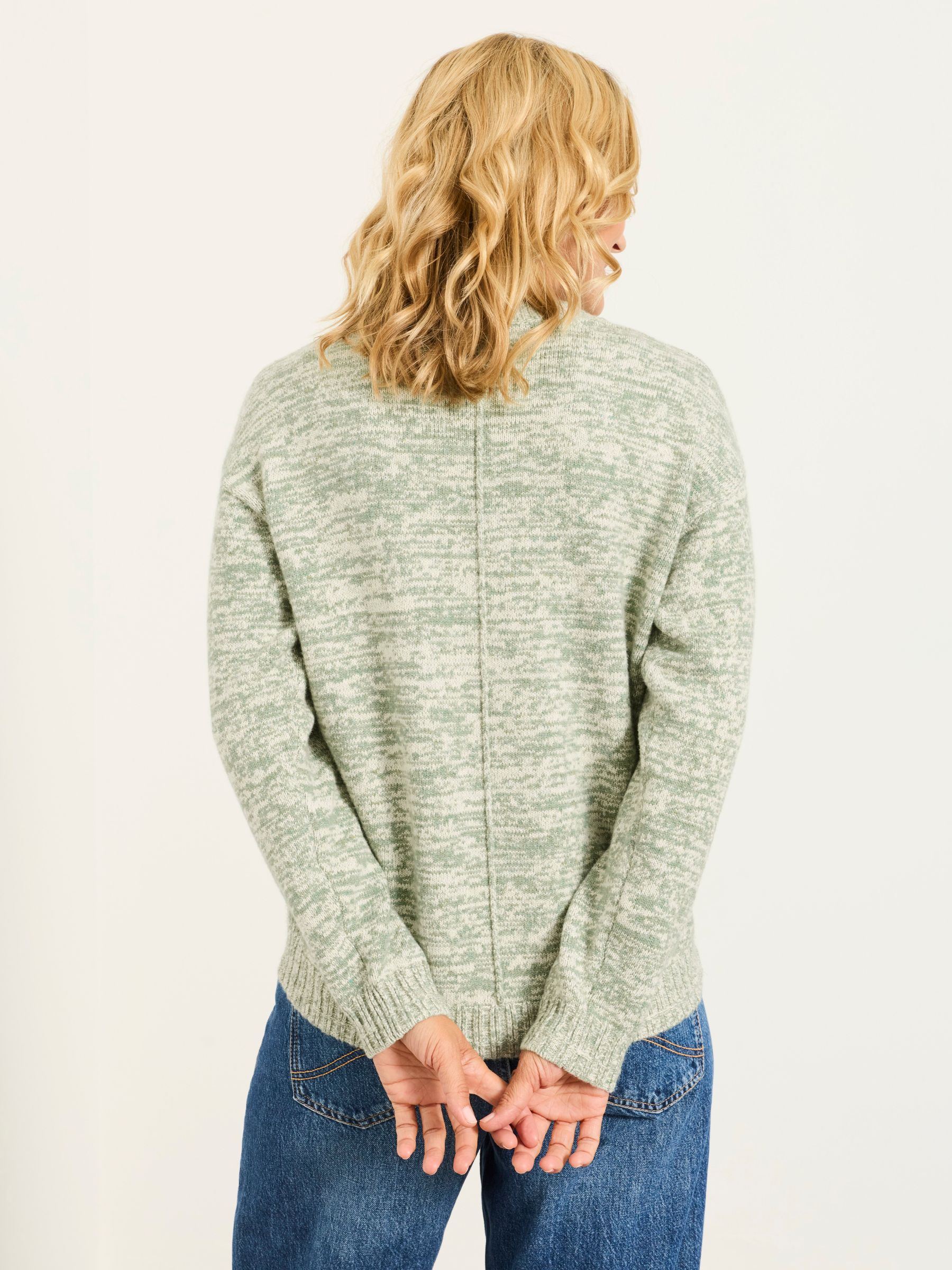 Barley Green Twist Knitted Crew Neck Jumper - Image 2 of 6