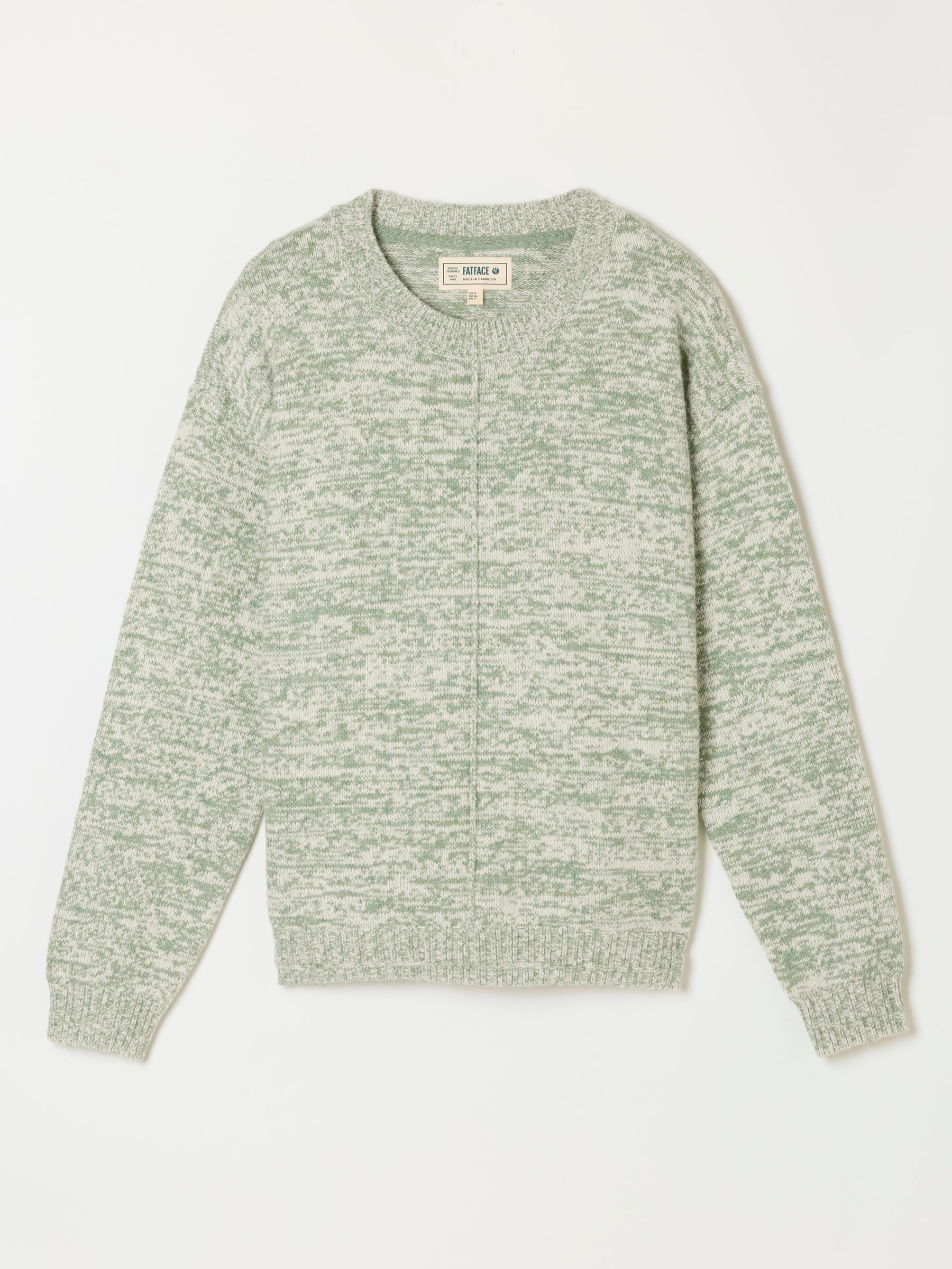 Barley Green Twist Knitted Crew Neck Jumper - Image 6 of 6 Barley Green Twist Knitted Crew Neck Jumper - Image 6 of 6