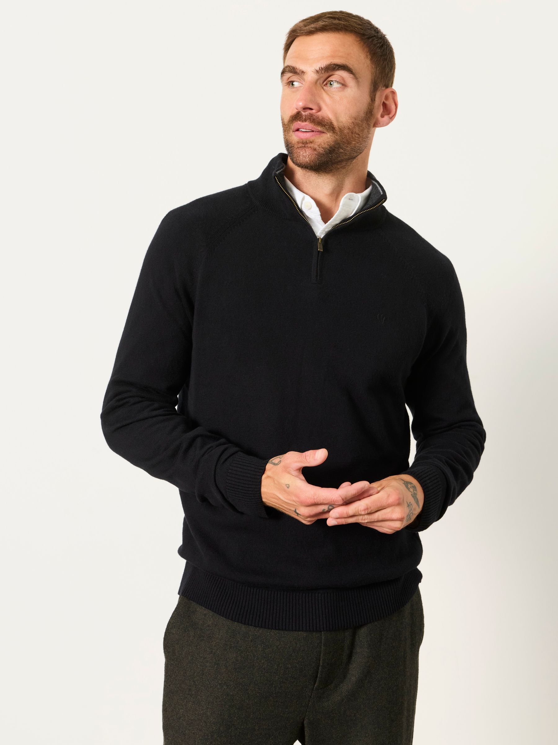 Rye Black Half Neck Knitted Jumper - Image 1 of 5