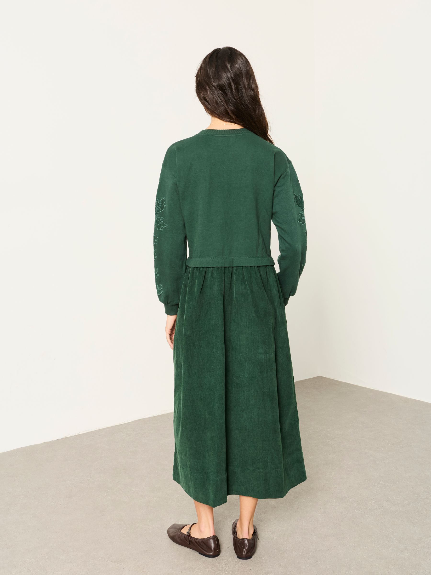Pacey Green 2in1 Cord Midi Dress - Image 2 of 5