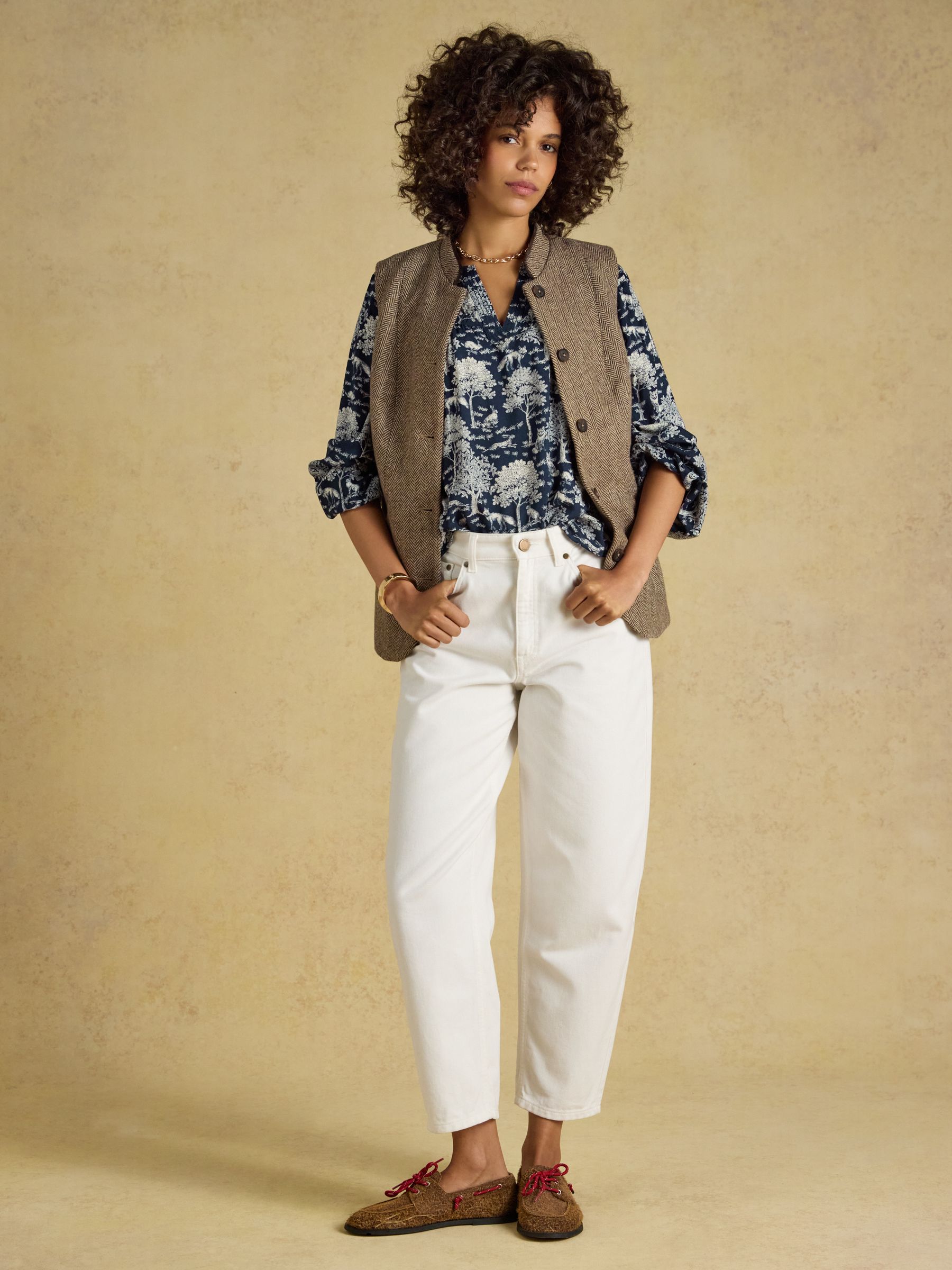 Elodie Navy Toile Popover Blouse - Image 5 of 7