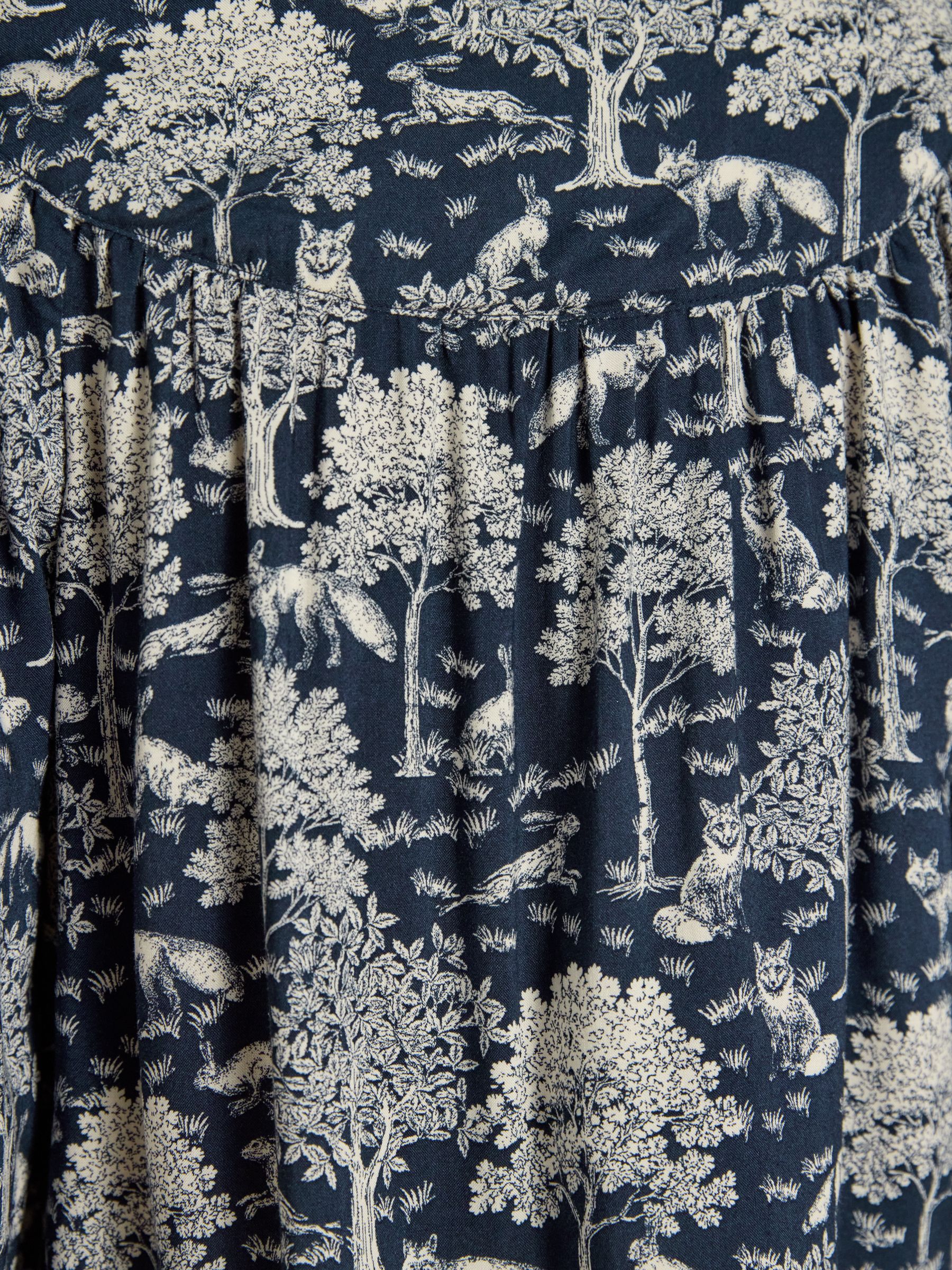 Elodie Navy Toile Popover Blouse - Image 6 of 7