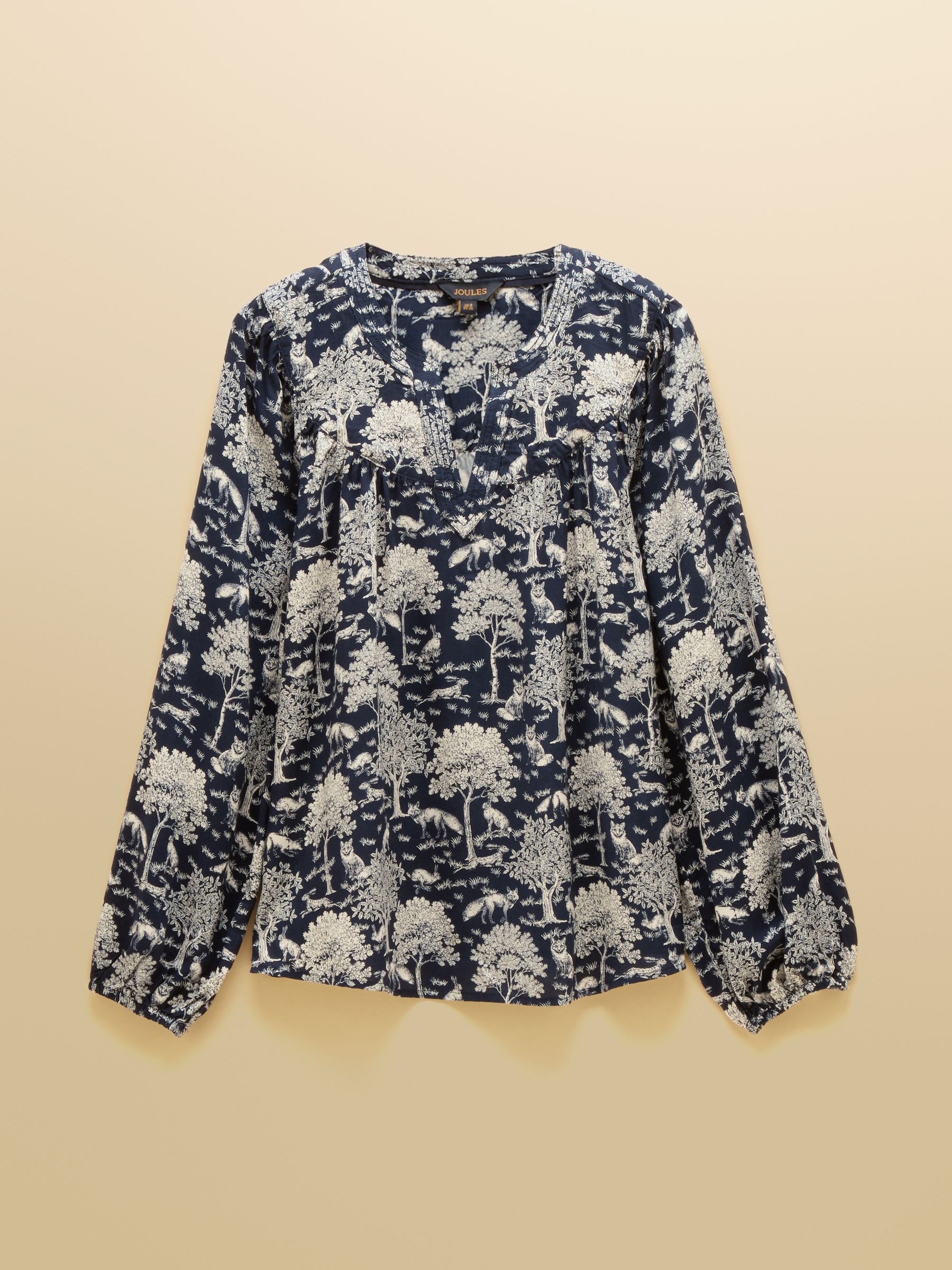 Elodie Navy Toile Popover Blouse - Image 7 of 7