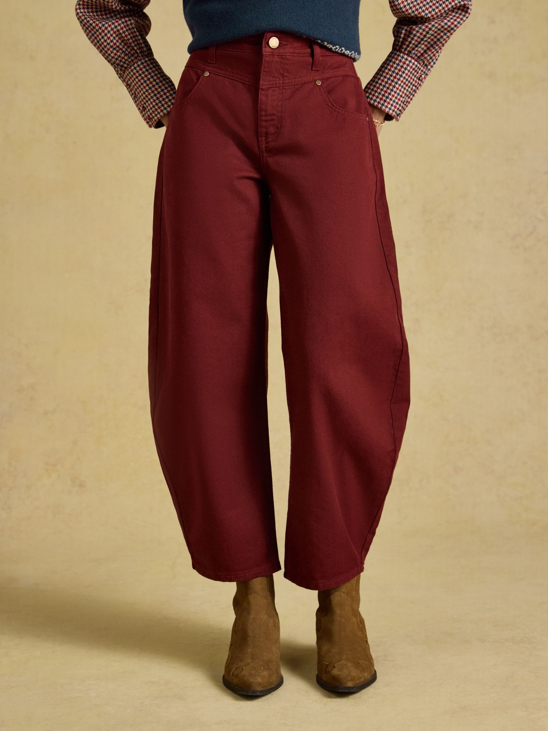 Brown Western Barrel Jean - Image 1 of 6