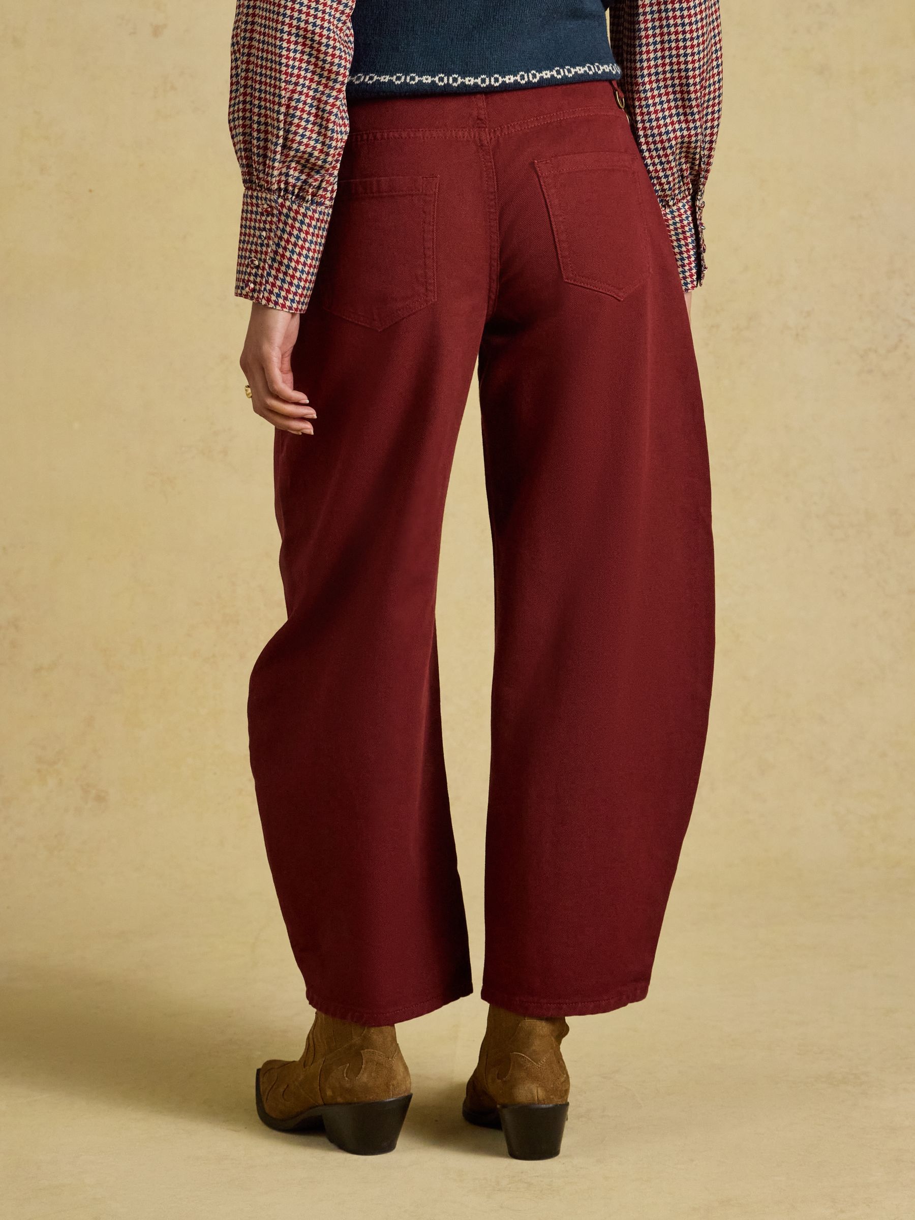 Brown Western Barrel Jean - Image 2 of 6 Brown Western Barrel Jean - Image 2 of 6