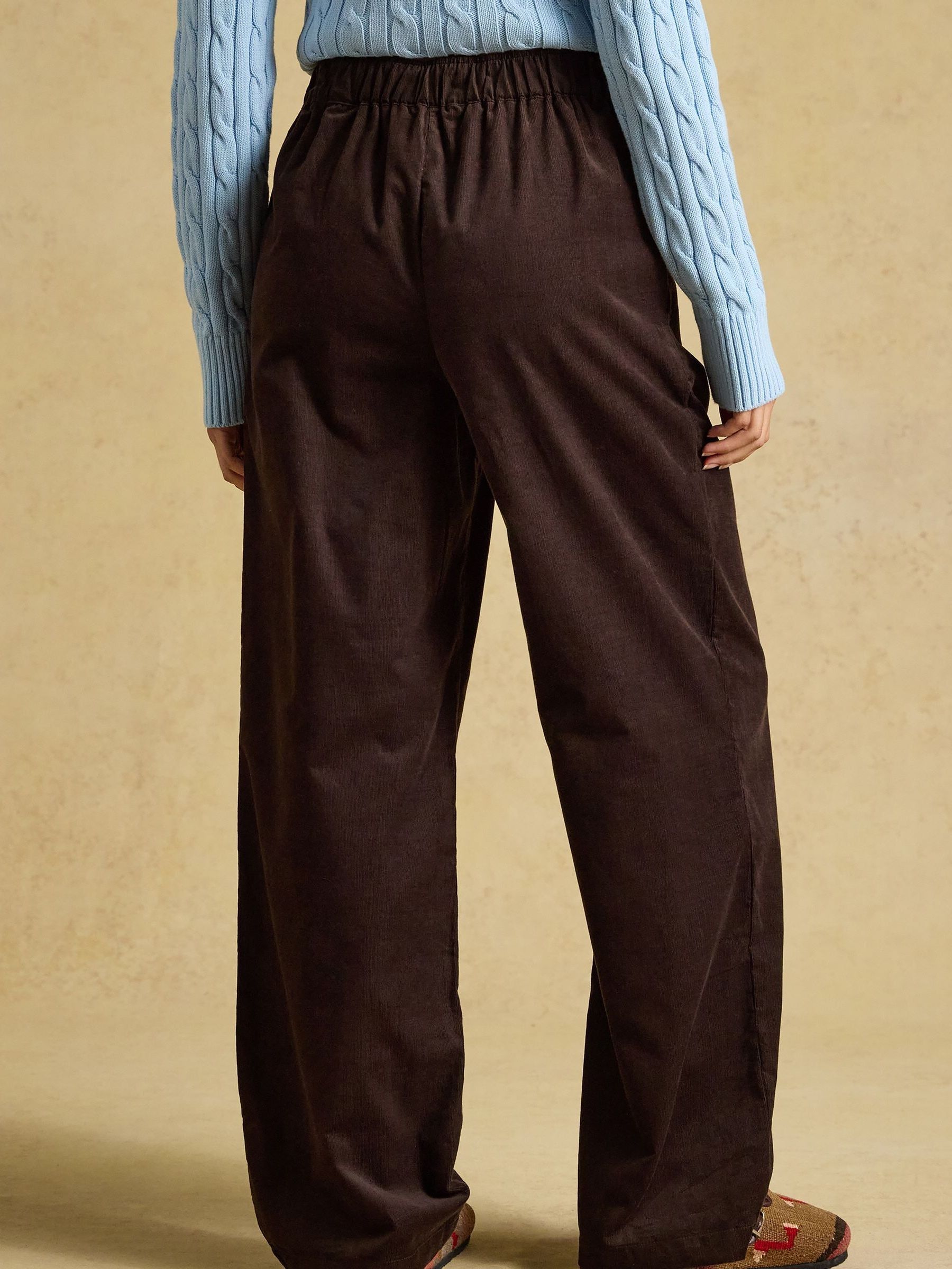 Brown Hallie Pull On Cord Trouser - Image 2 of 7 Brown Hallie Pull On Cord Trouser - Image 2 of 7