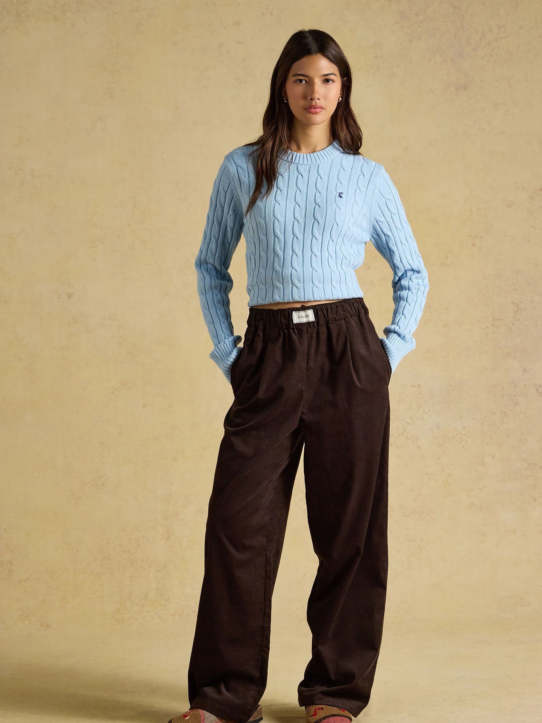 Brown Hallie Pull On Cord Trouser - Image 4 of 7