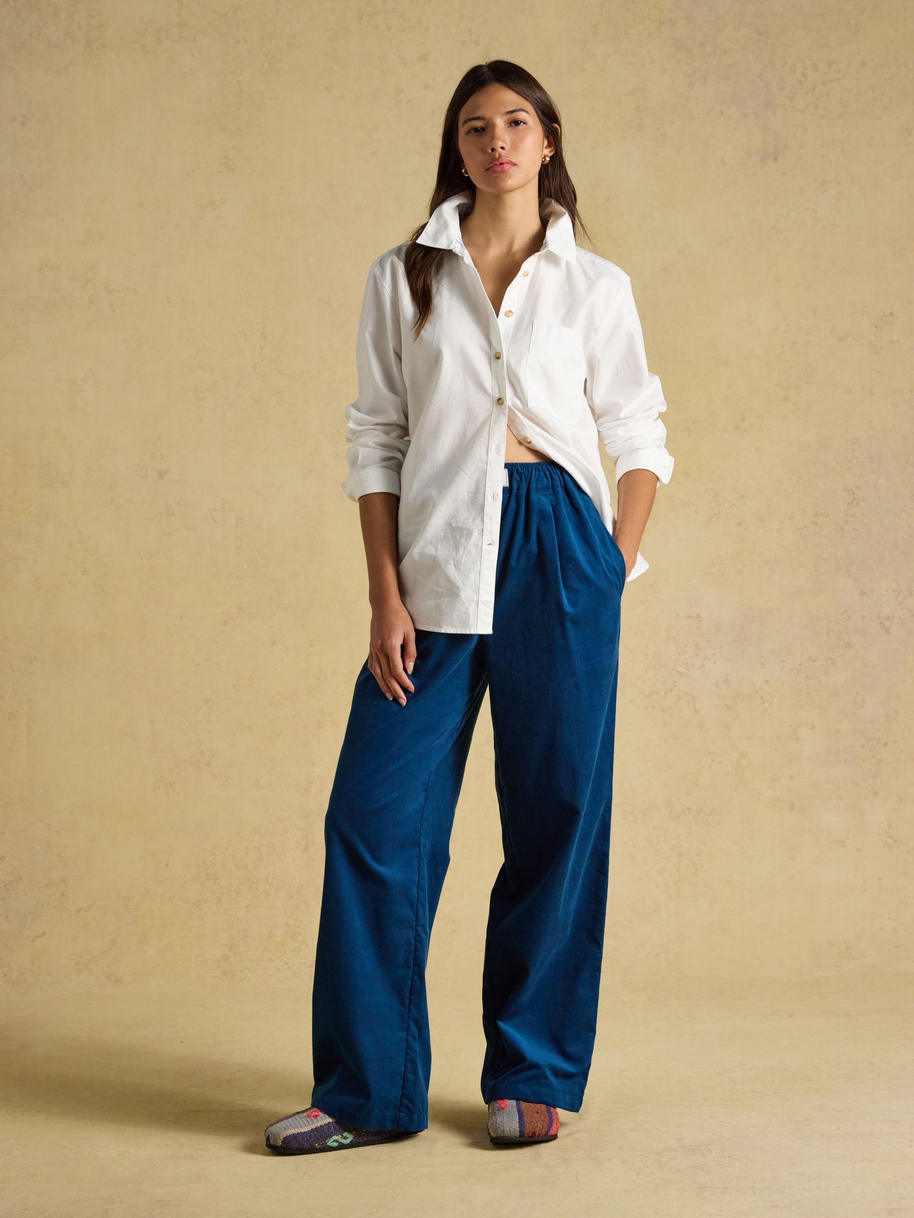 Navy Hallie Pull On Cord Trouser - Image 5 of 7