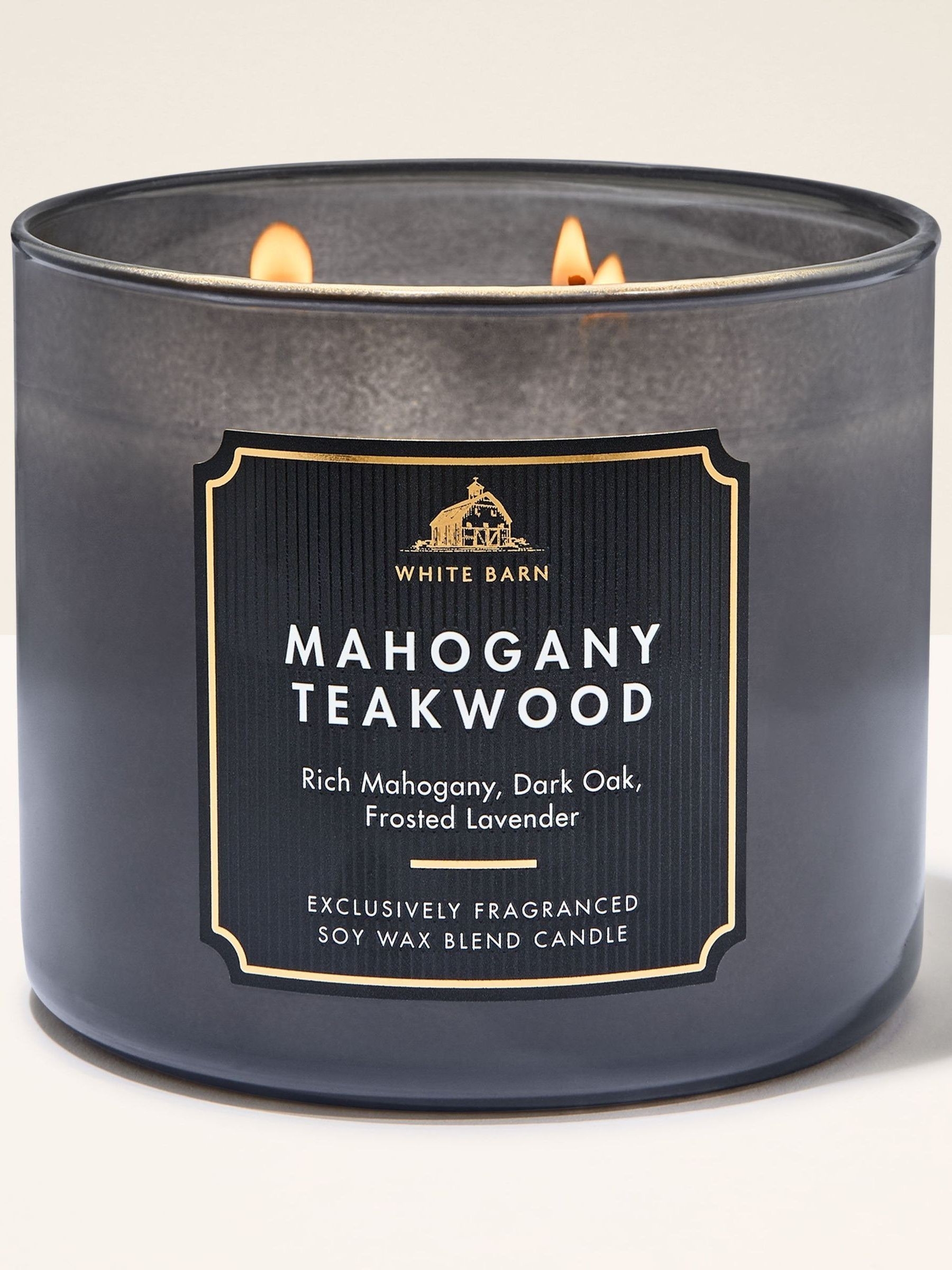 Mahogany Teakwood 3-Wick Candle 411g - Image 1 of 3