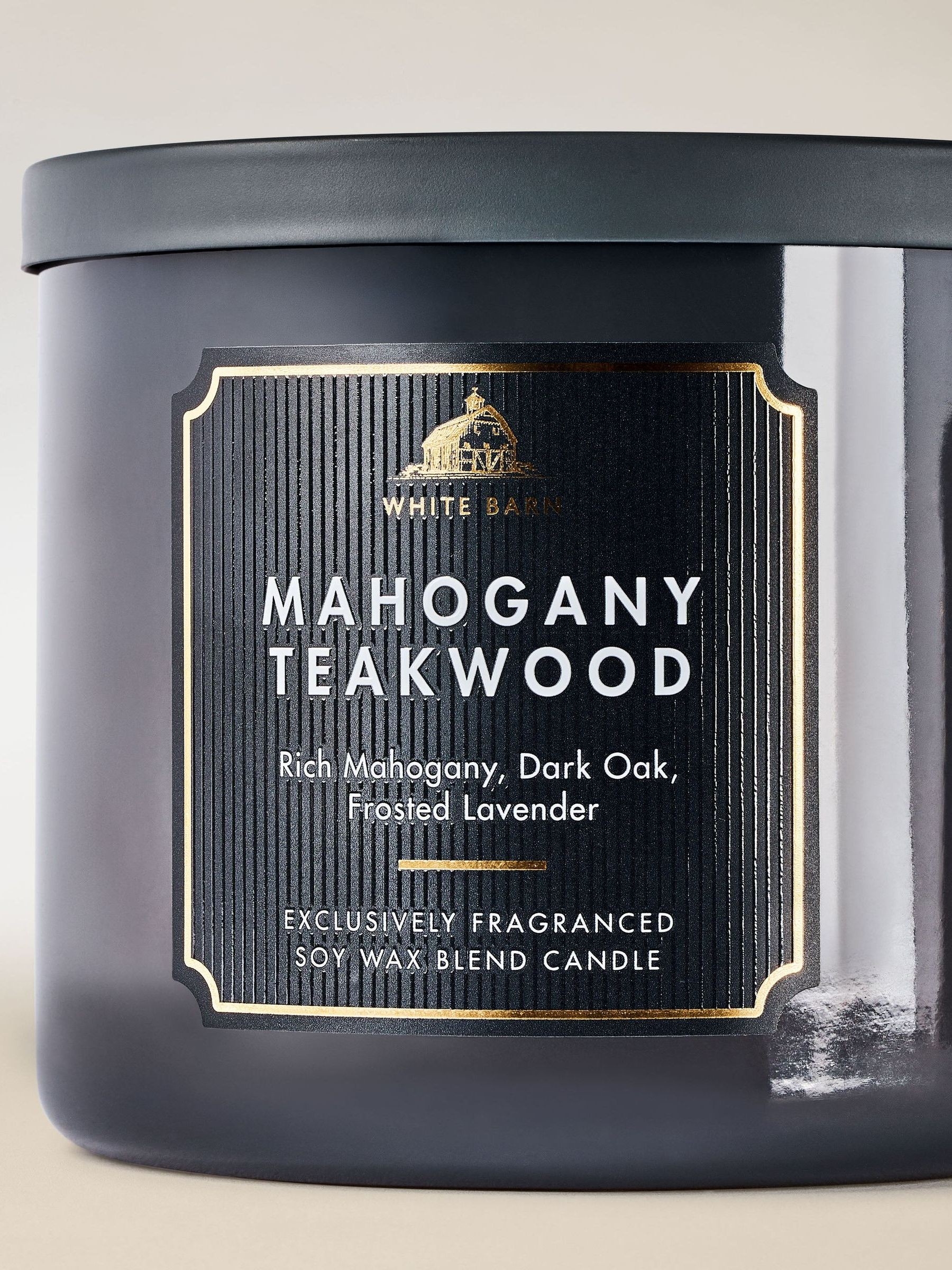 Mahogany Teakwood 3-Wick Candle 411g - Image 2 of 3