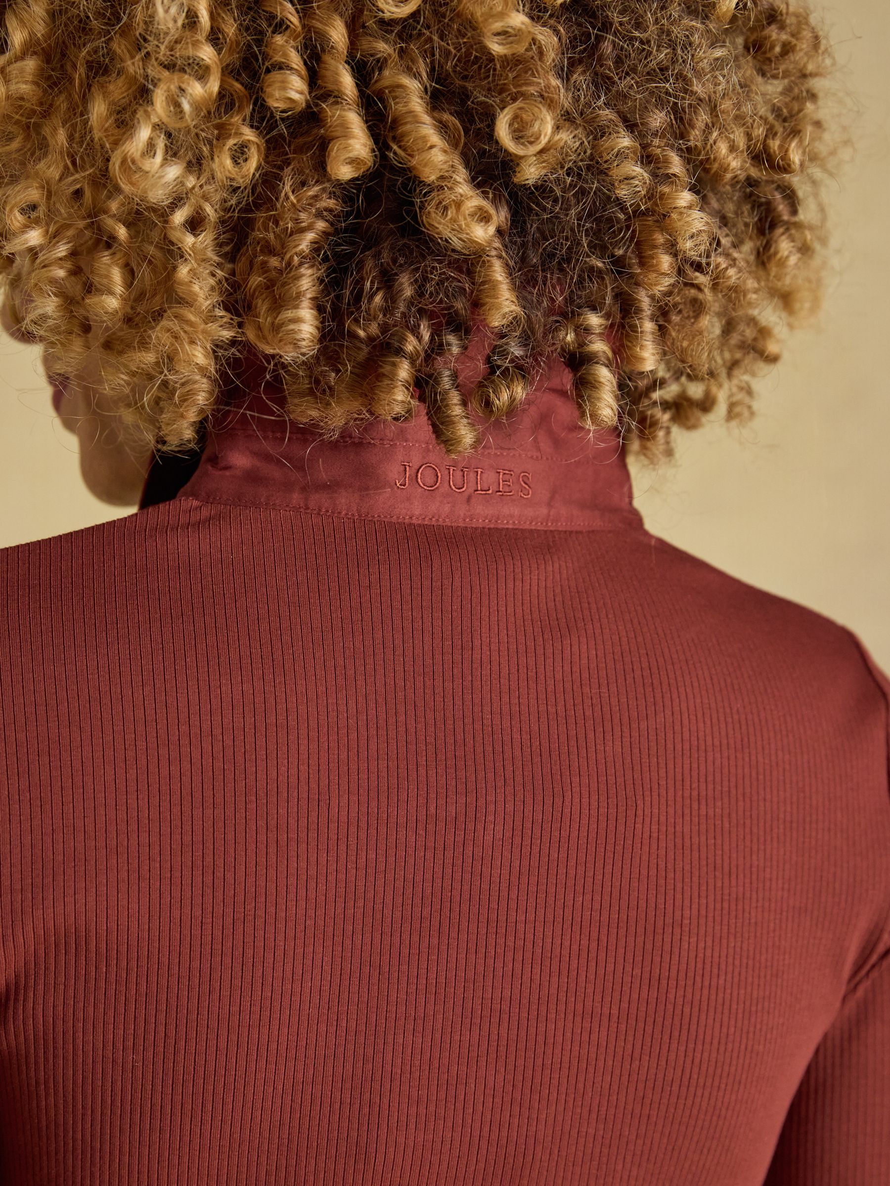 Russet Cotton Rich Long Sleeve Ribbed Jersey Shirt - Image 8 of 9