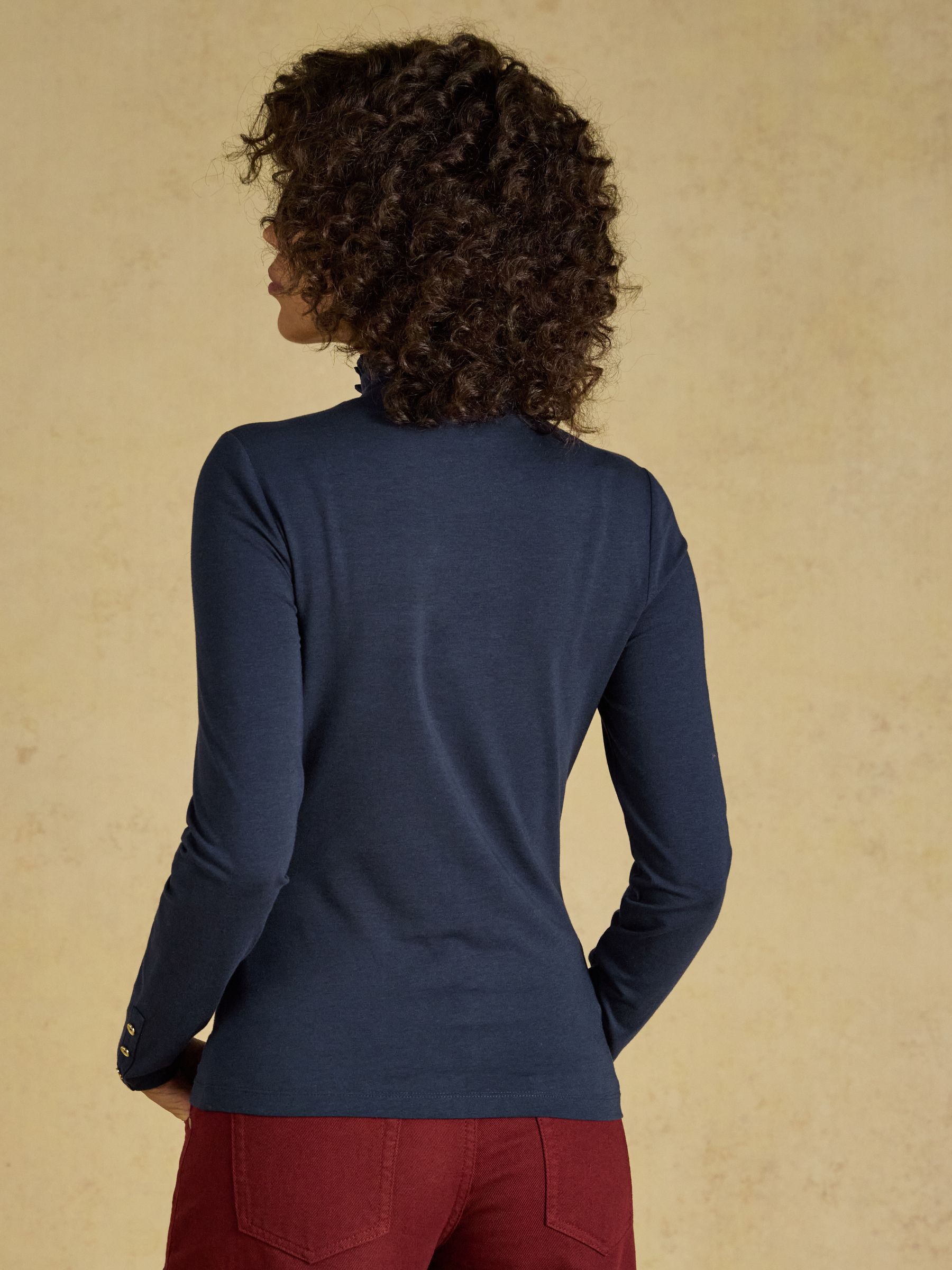 Amy Cream/Navy Jersey Layering Tops 2 Pack - Image 5 of 7
