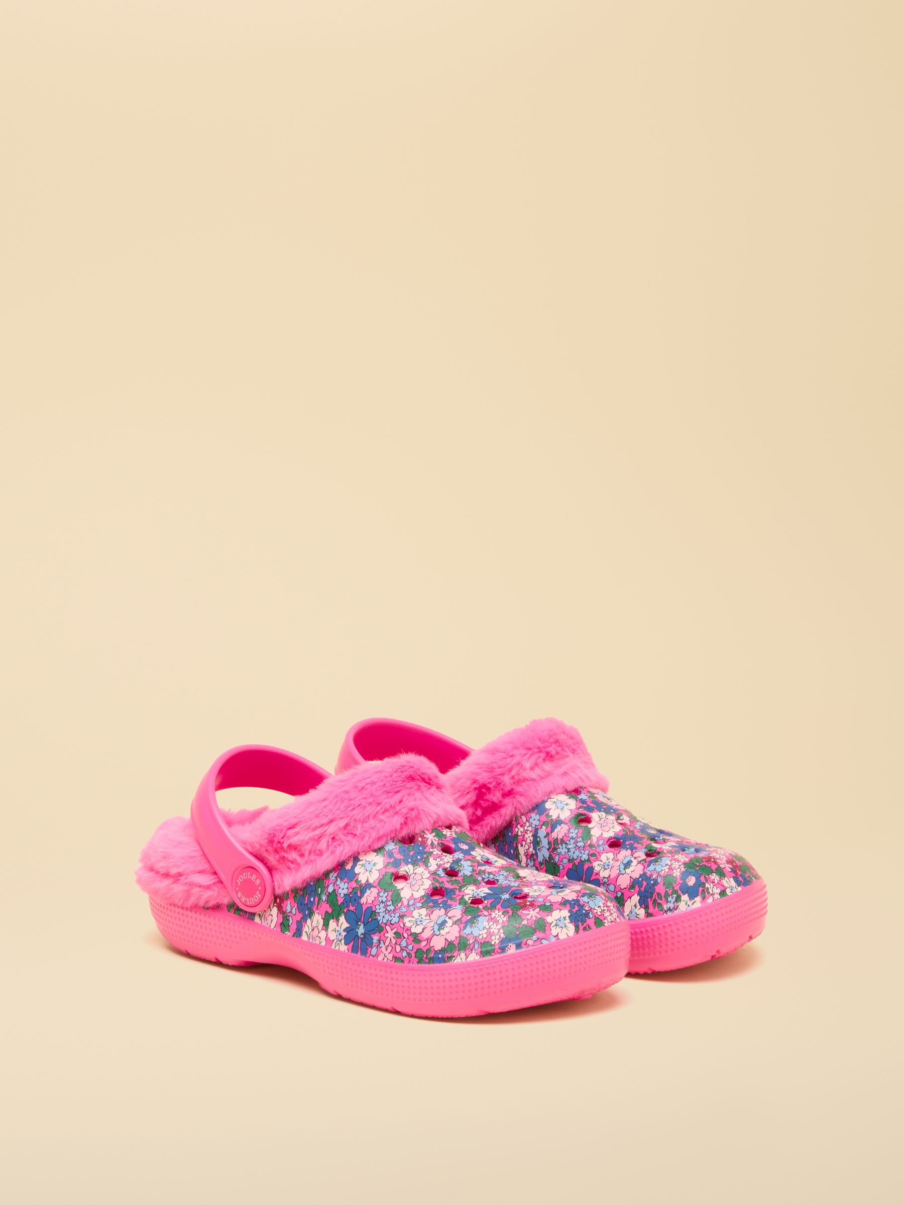 Winter Poole Pink Floral Lined Clogs - Image 1 of 6 Winter Poole Pink Floral Lined Clogs - Image 1 of 6