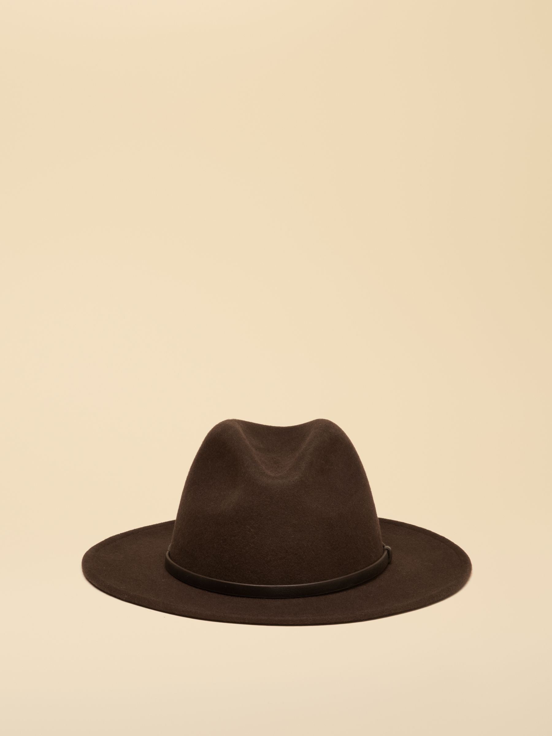 Grove Chocolate Brown Wool Fedora Hat - Image 5 of 8