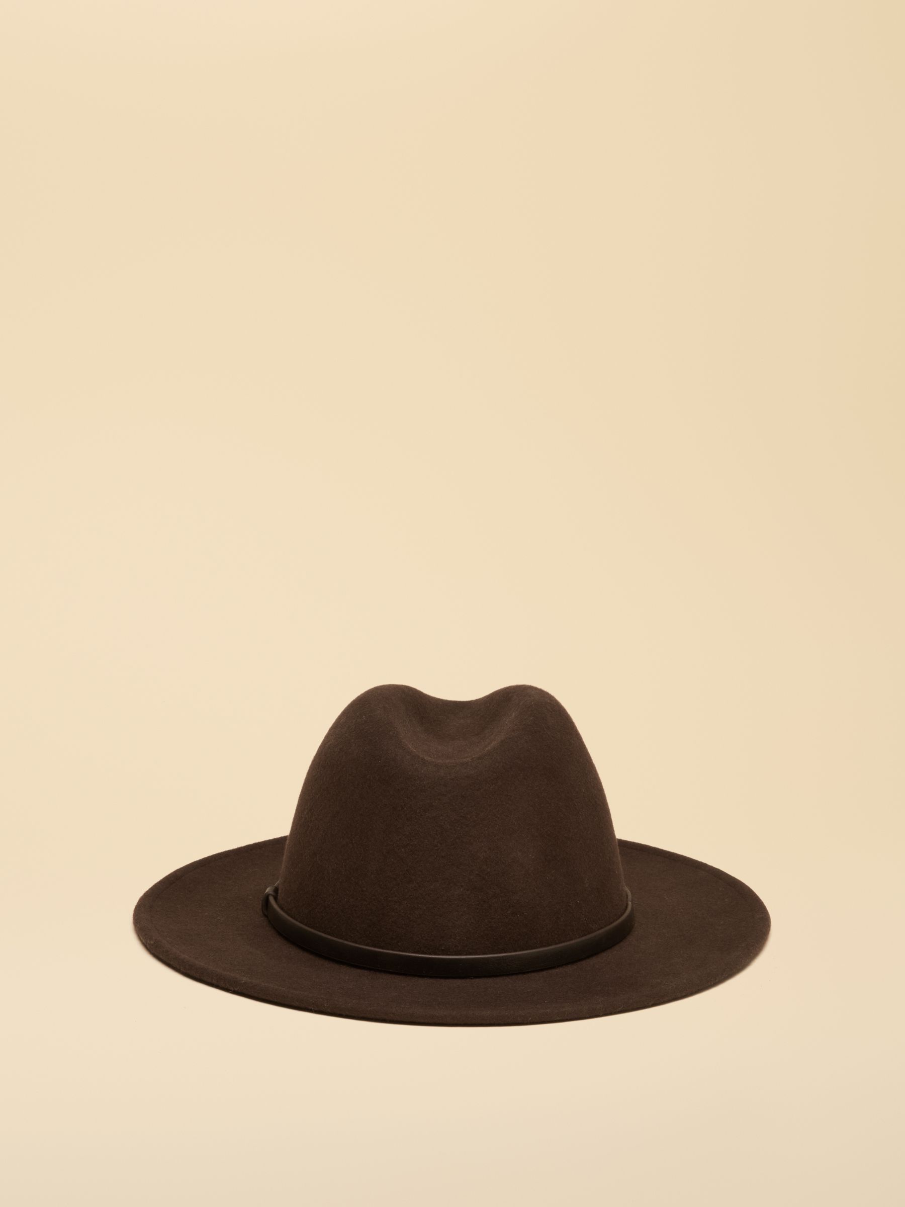 Grove Chocolate Brown Wool Fedora Hat - Image 6 of 8