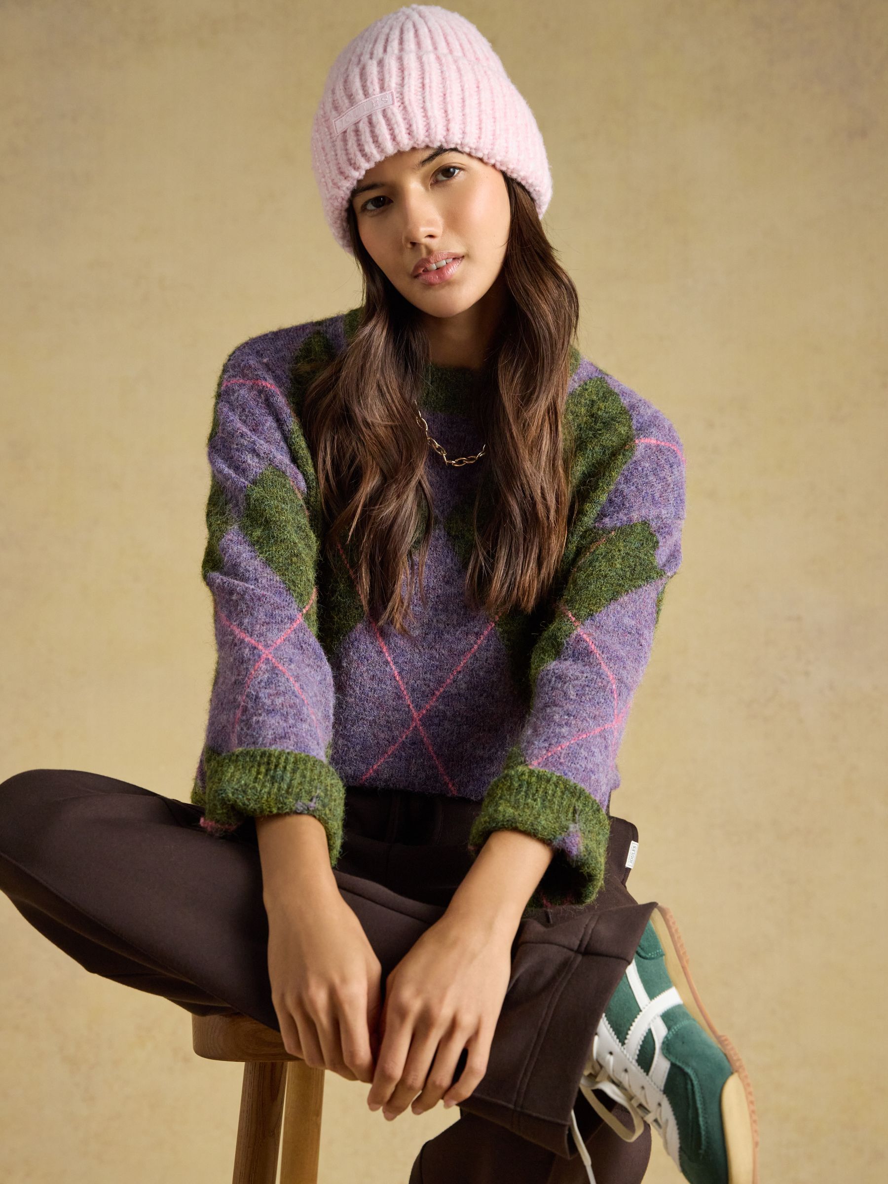 Chunky Light Pink Knitted Beanie - Image 4 of 7