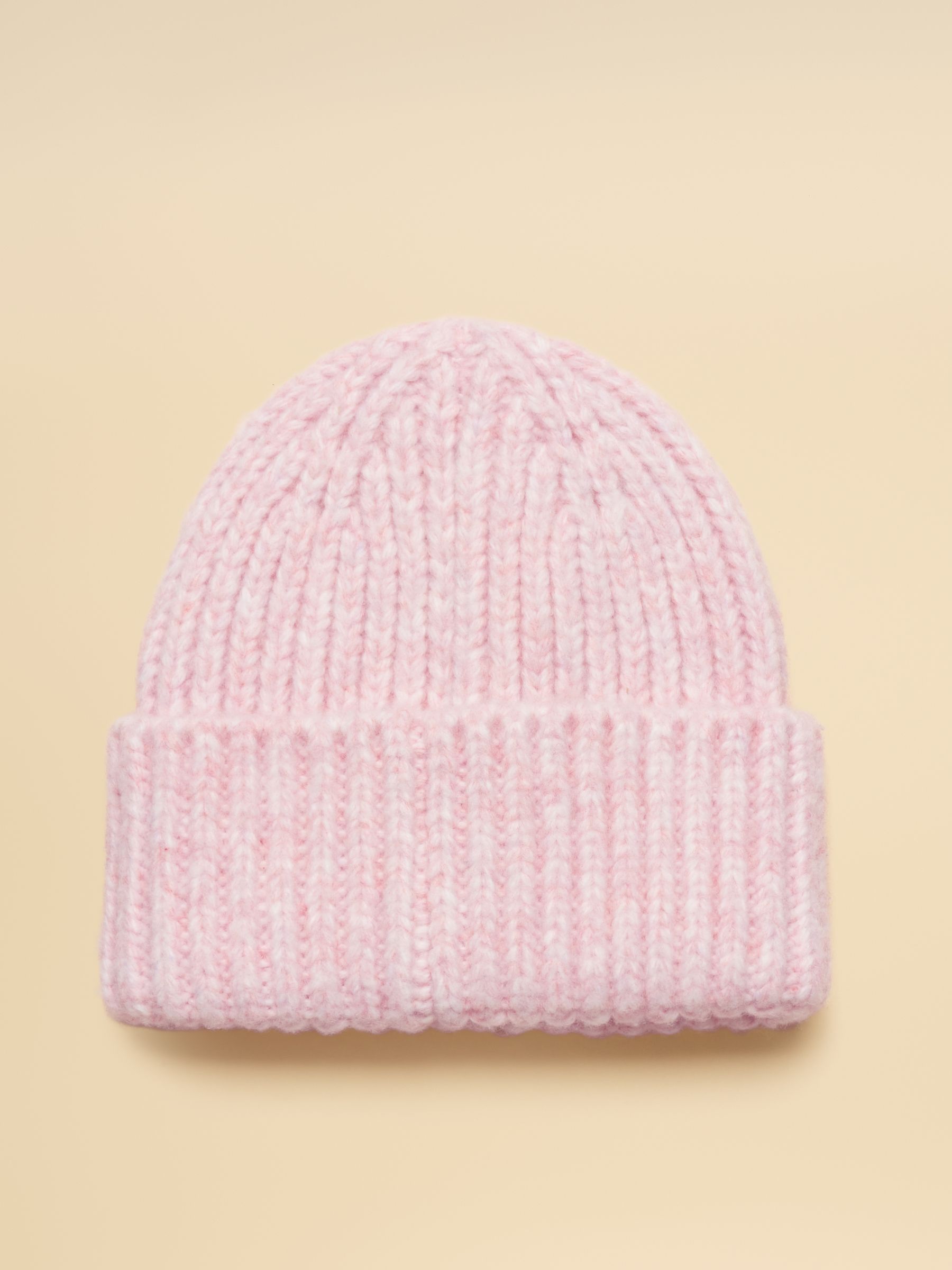 Chunky Light Pink Knitted Beanie - Image 6 of 7